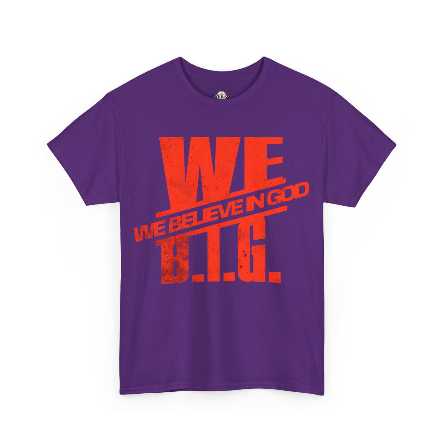 We (We Believe in GOD) B.i.G. Red Logo Design