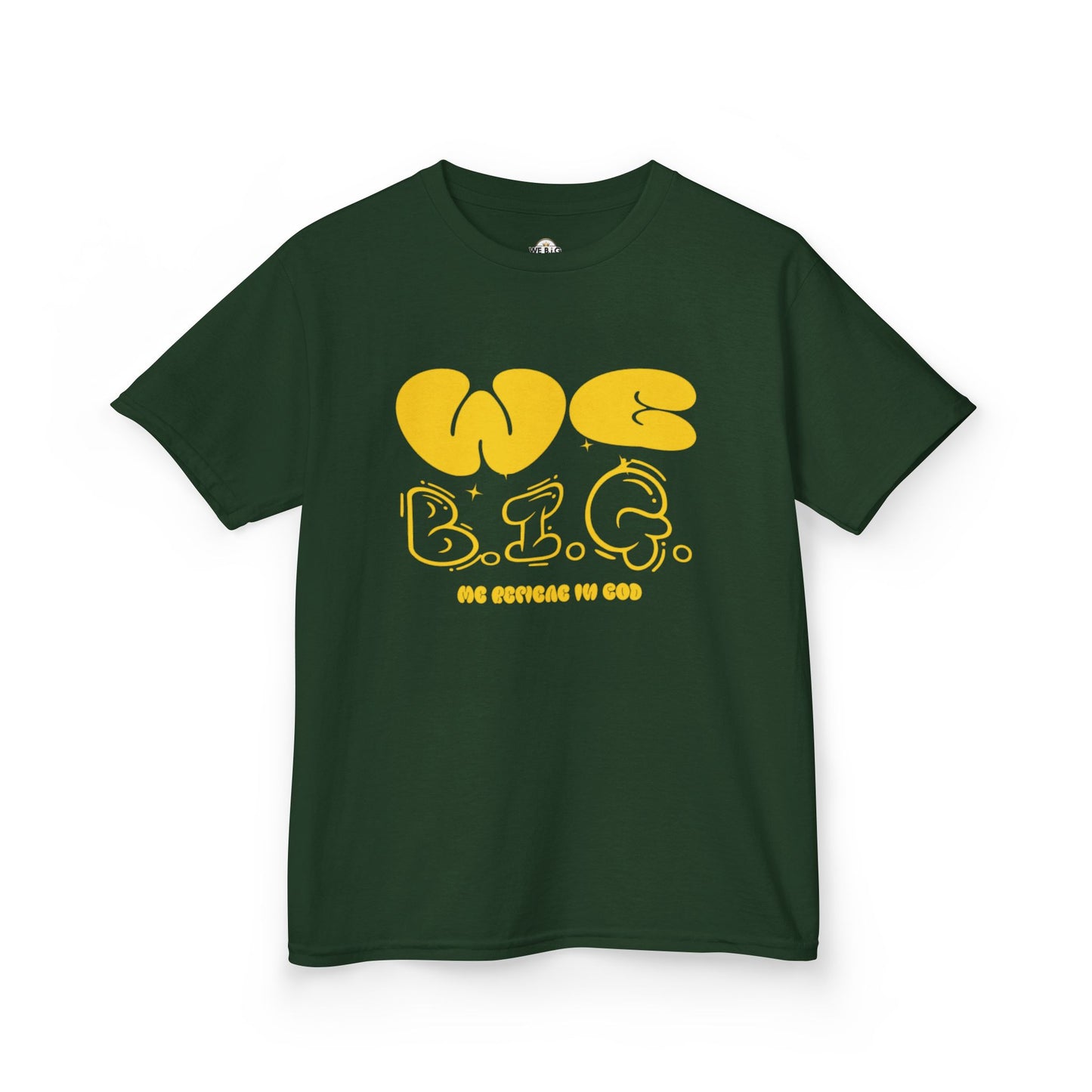 'We B.I.G.' Bubble Letters— Inspirational Shirt for Young Dreamers, Birthday Gift, Casual Wear, Motivational Apparel, Youth Clothing
