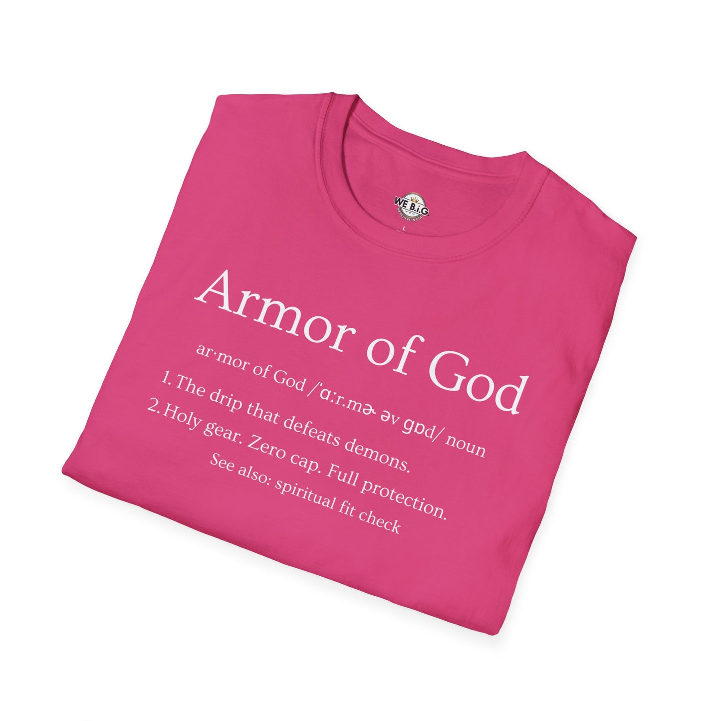 Armor of God Definition—Faith-Based Unisex T-Shirt - Armor of God & WE B.I.G. Design, Inspirational Gift, Christian Apparel, Religious Tee, Mens/Womens Casual Wear