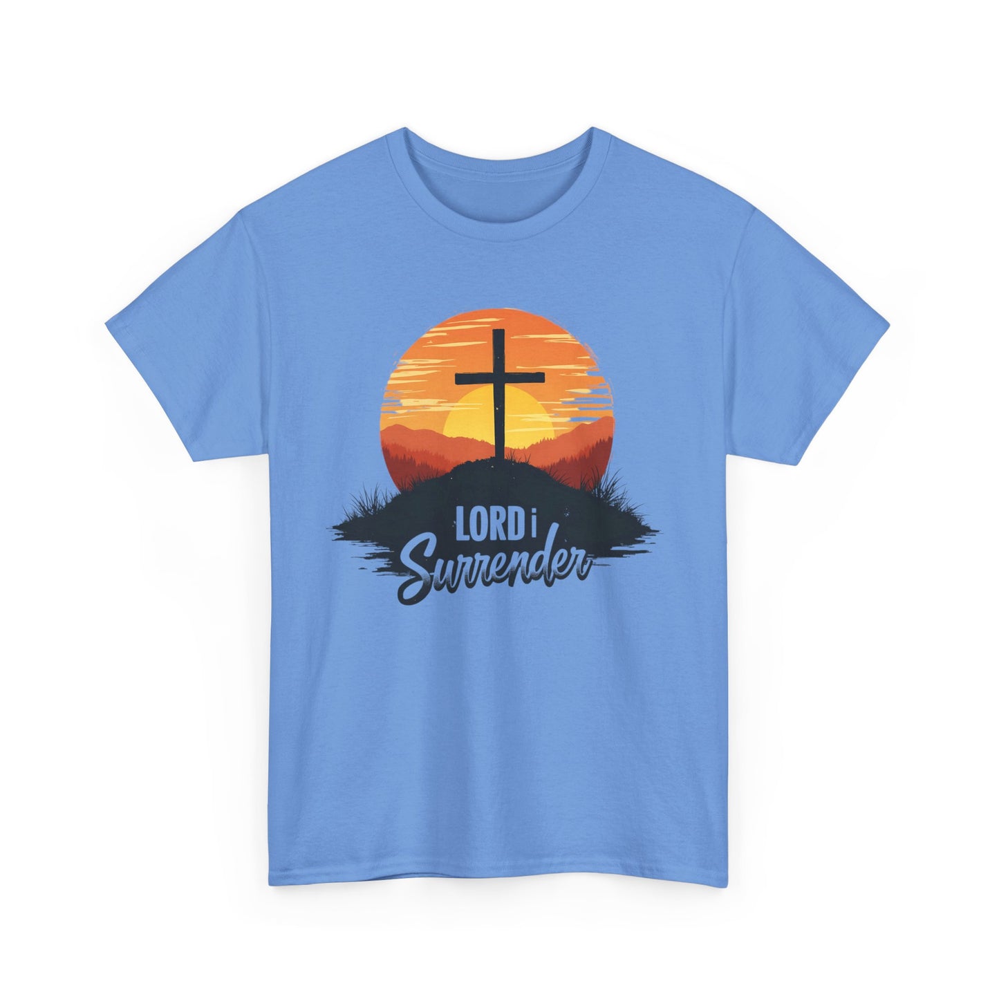 Lord I Surrender Shirt—Christian Faith Tee, Unisex Heavy Cotton Tee, Inspirational Apparel, Perfect for Worship and Gift Giving
