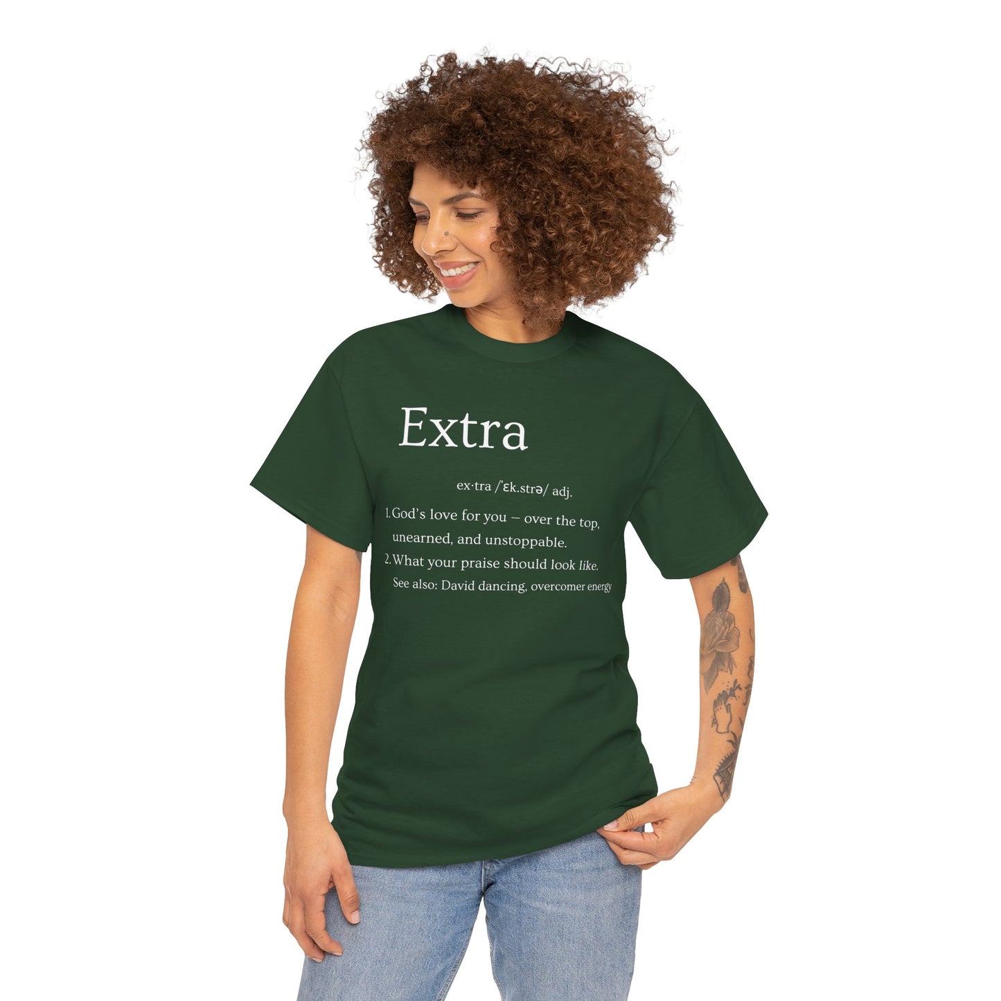 EXTRA Definition—Unisex Cotton Tee: Extra Motivation & Big Beliefs, Inspirational Graphic T-Shirt, Casual Wear, Gift for Friends, Everyday Comfort