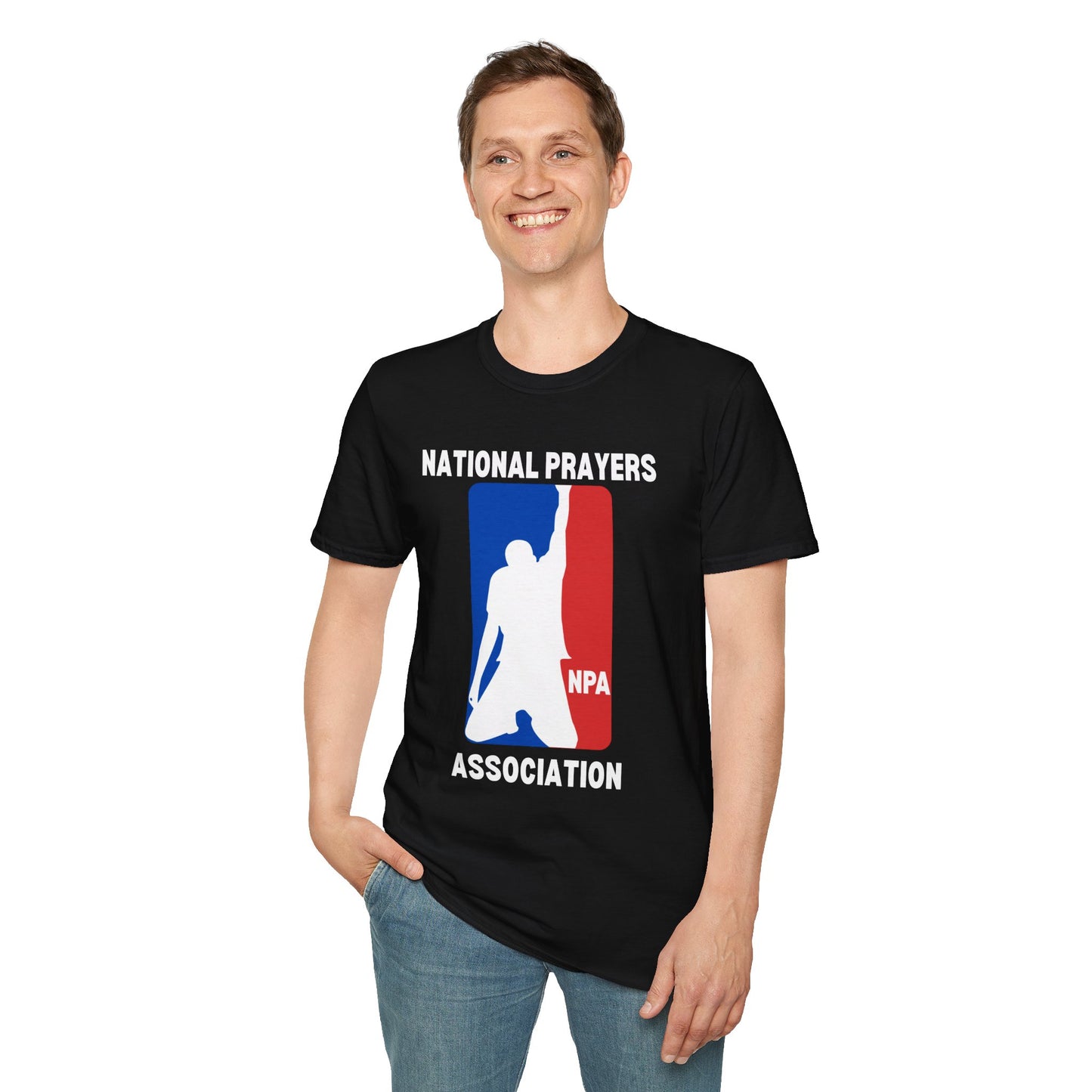 National Prayers Association Graphic T-Shirt—Unisex Softstyle Tee - , Faith-Based Apparel, Religious Gift, Casual Wear, Spiritual Style