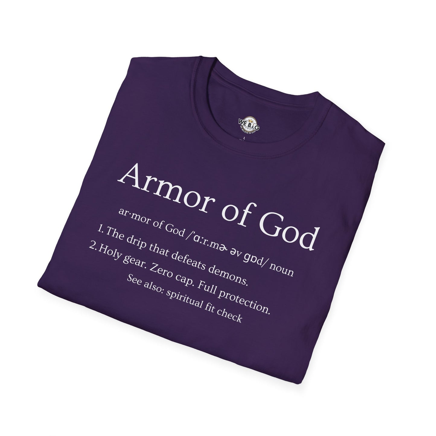 Armor of God Definition—Faith-Based Unisex T-Shirt - Armor of God & WE B.I.G. Design, Inspirational Gift, Christian Apparel, Religious Tee, Mens/Womens Casual Wear