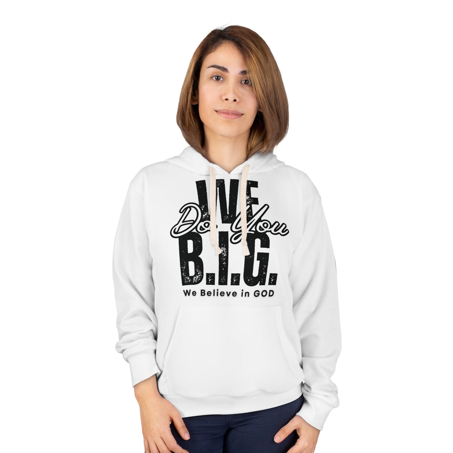 Inspirational Unisex Pullover Hoodie - 'We B.i.G., We Believe in God'
