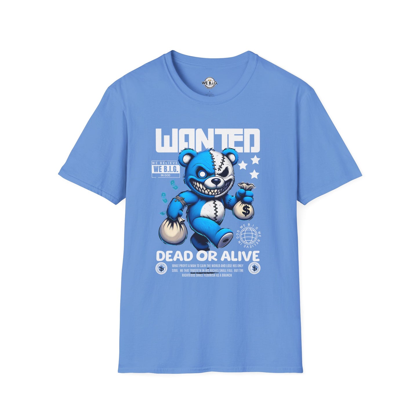 Wanted Bear Graphic T-Shirt | Unisex Softstyle Tee for Casual Wear, Perfect Gift for Birthdays, Holidays, and Everyday Style