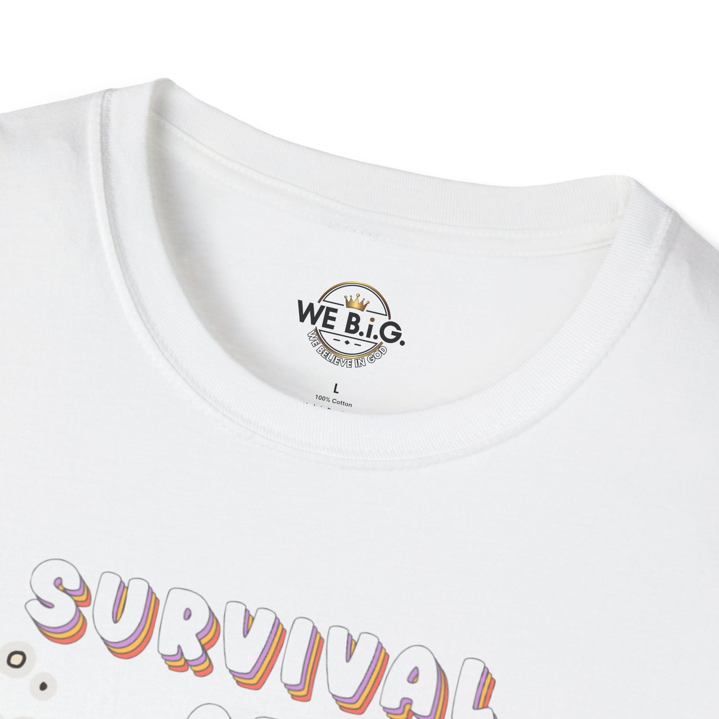 Survival of the Cutest Tee—Cute Cat Character Unisex T-Shirt, Gift for Cat Lovers, Fun Casual Wear, Kawaii Style Apparel