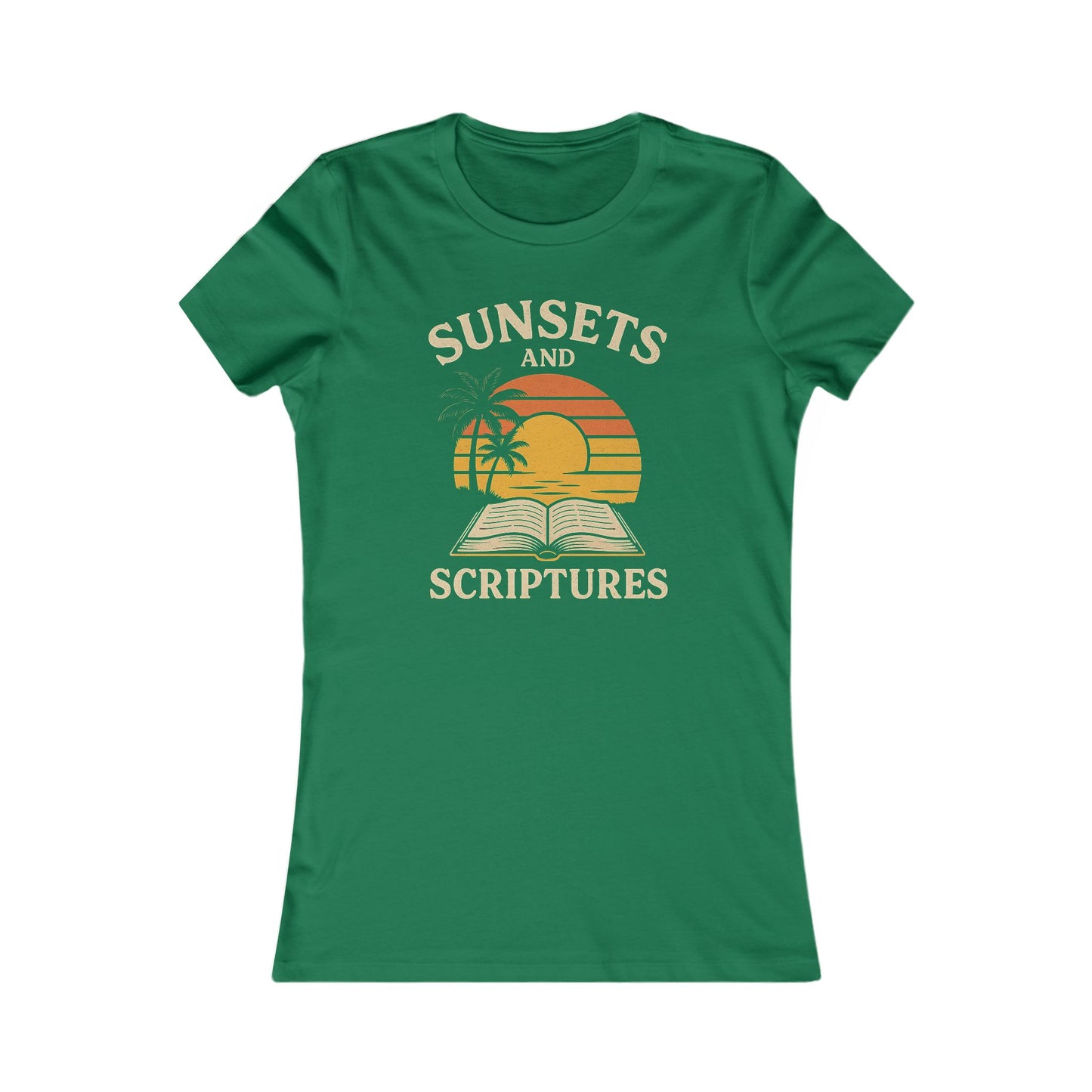 Sunset Scriptures Women's Tee, Boho Style Shirt, Inspirational Graphic Tee, Perfect Gift for Book Lovers, Summer Casual Wear