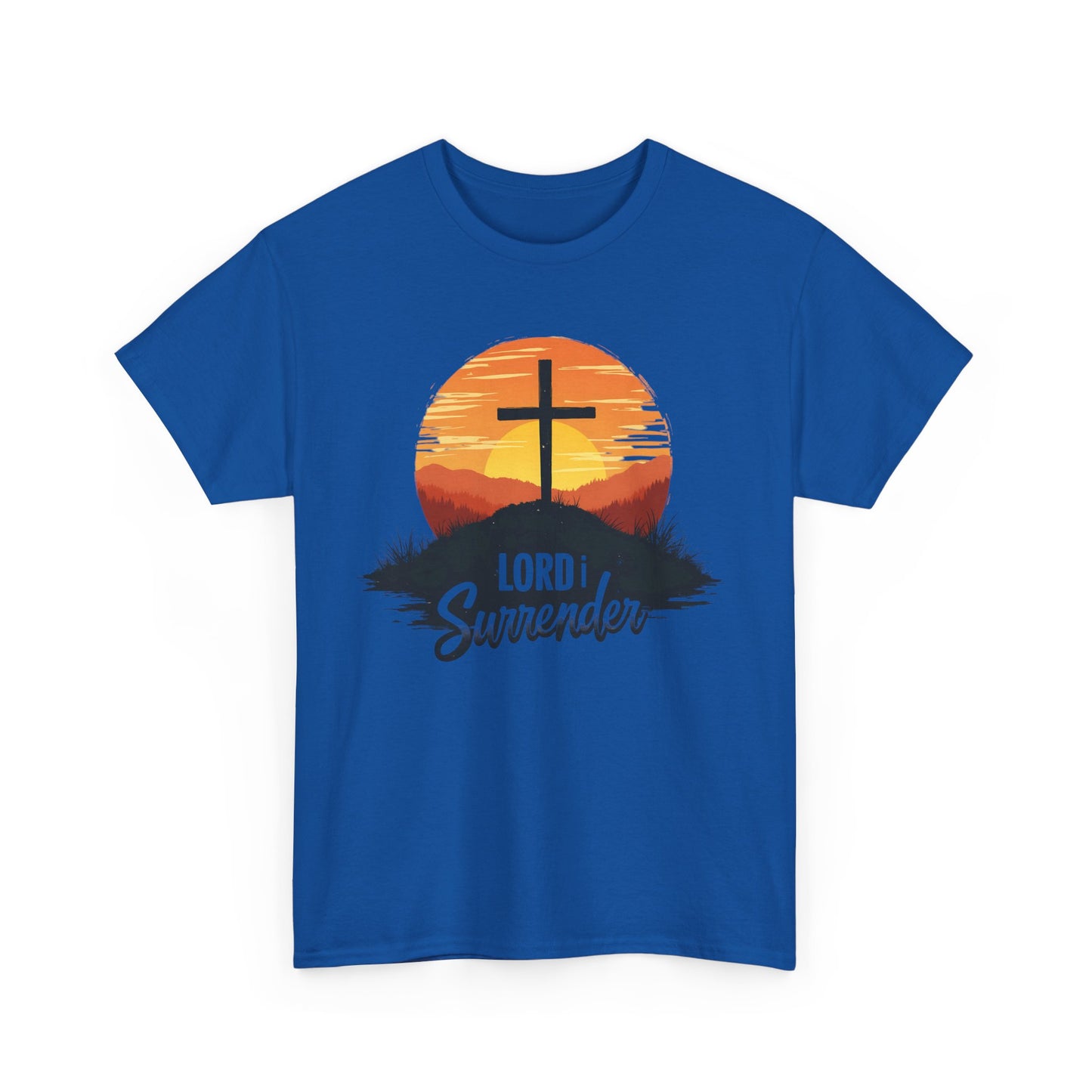Lord I Surrender Shirt—Christian Faith Tee, Unisex Heavy Cotton Tee, Inspirational Apparel, Perfect for Worship and Gift Giving