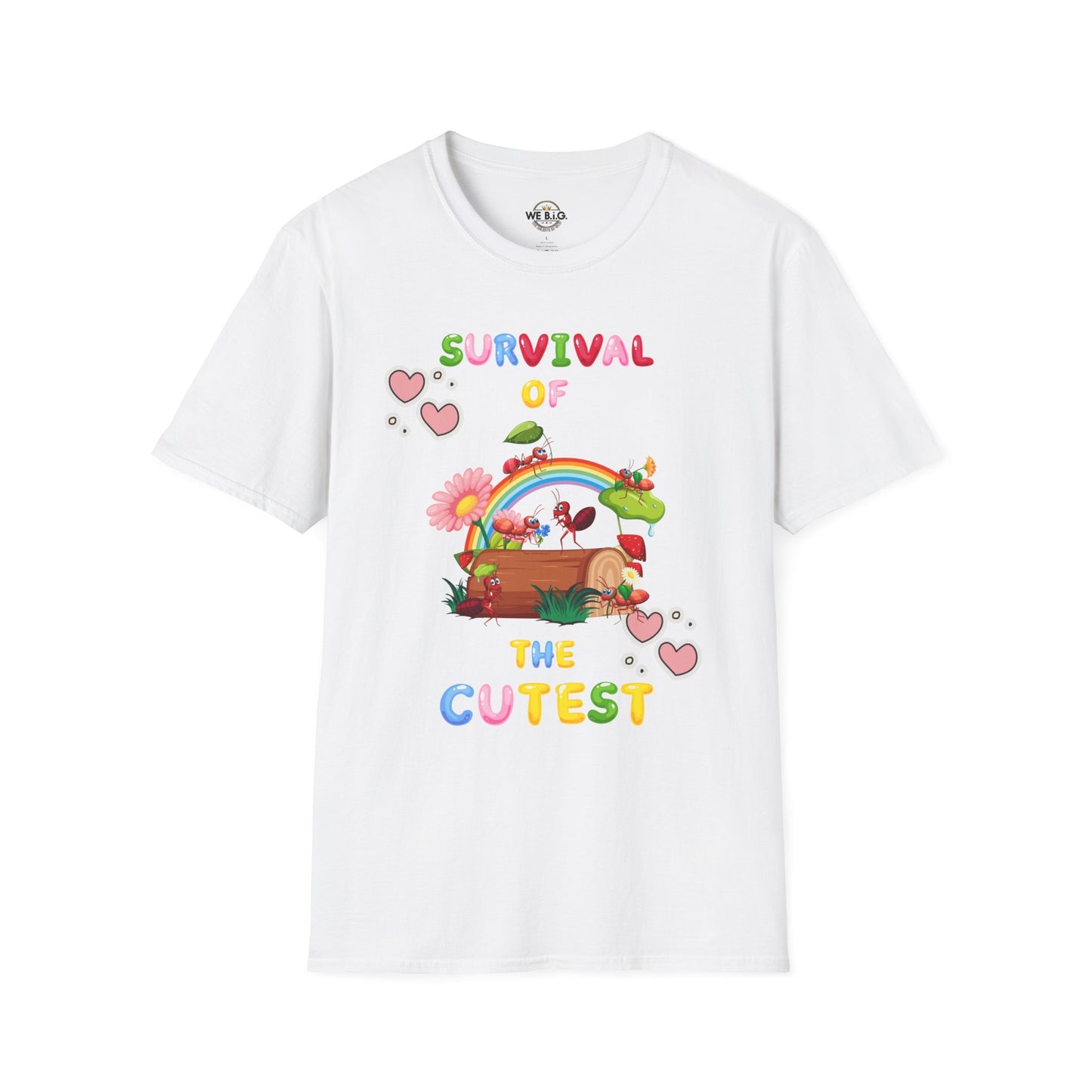 Survival of the Cutest T-Shirt, Cute Animal T-Shirt, Gift for Kids, Rainbow Shirt, Fun Graphic Tee, Spring Fashion