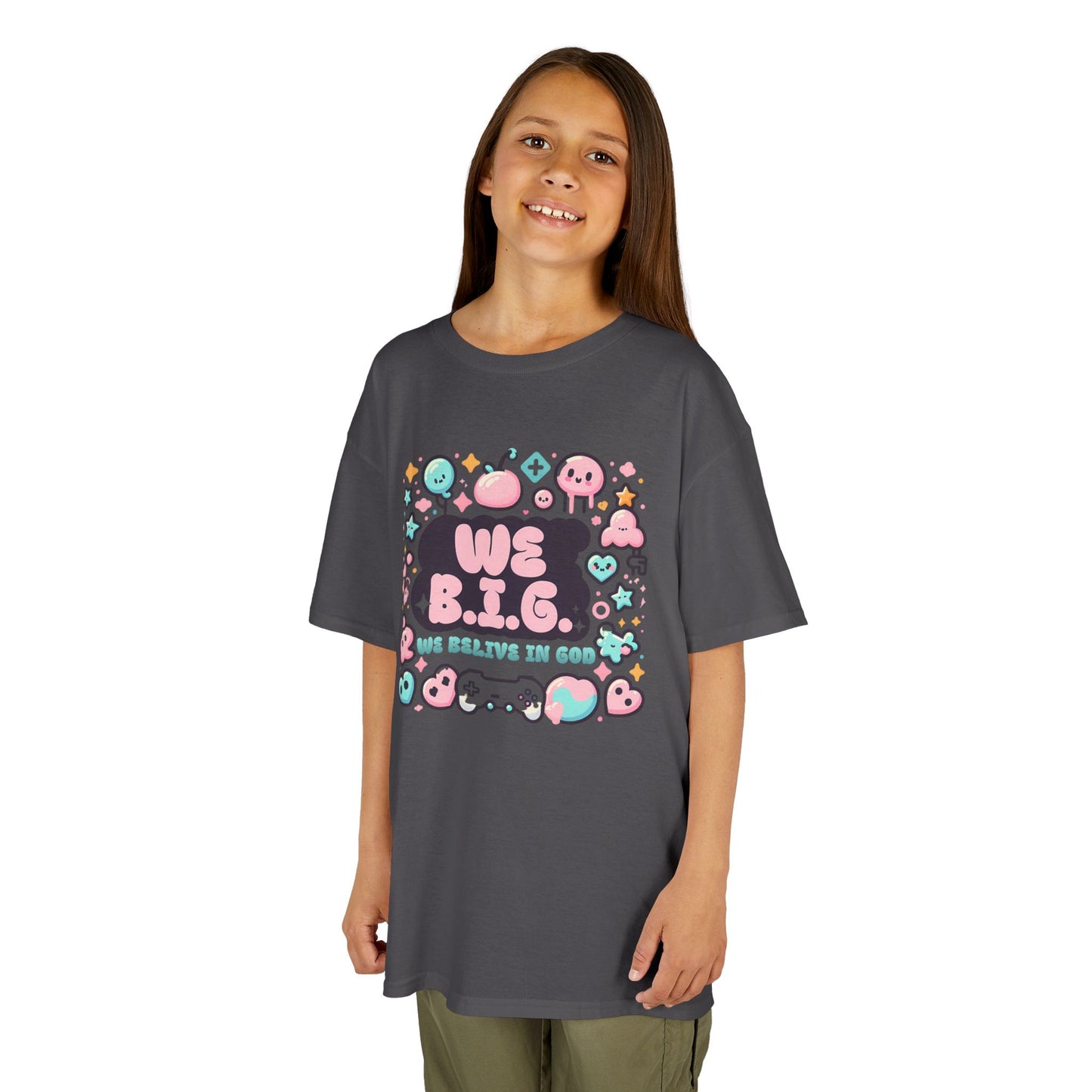 We B.i.G. Kids Graphic Tee - We B.I.G. Design, Fun Summer Outfits, Birthday Gift, Playful Apparel, Gaming Enthusiasts