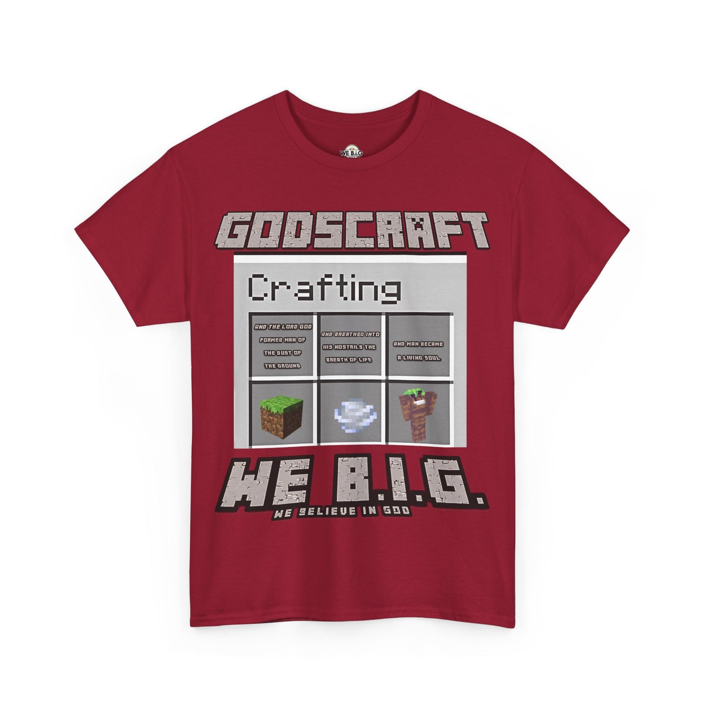 Godscraft Crafting Tee, Gamer Shirt, Minecraft Apparel, Fun Casual Top, Creative Gift for Gamers