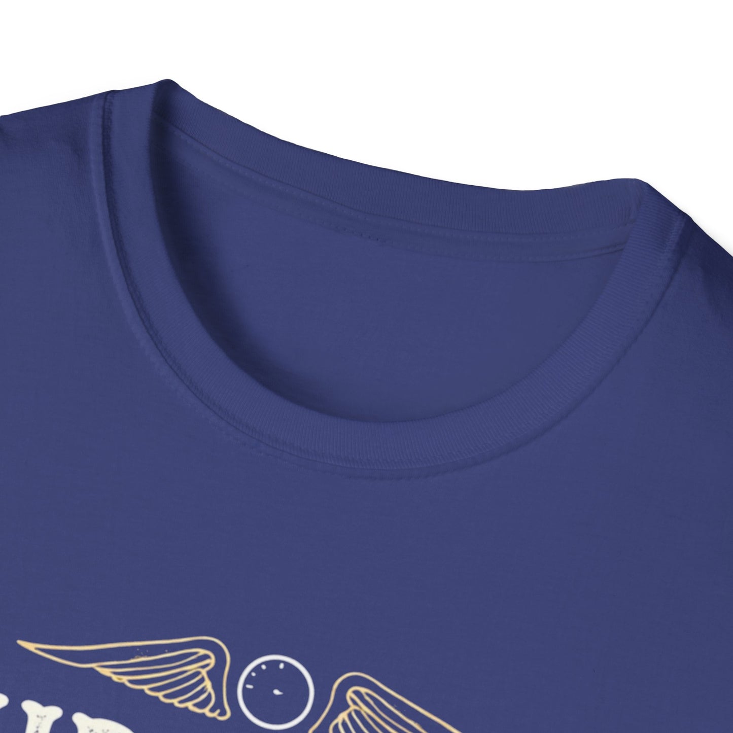 Unisex T-Shirt with 'Judge me when you're perfect, I'll wait' Gold Design
