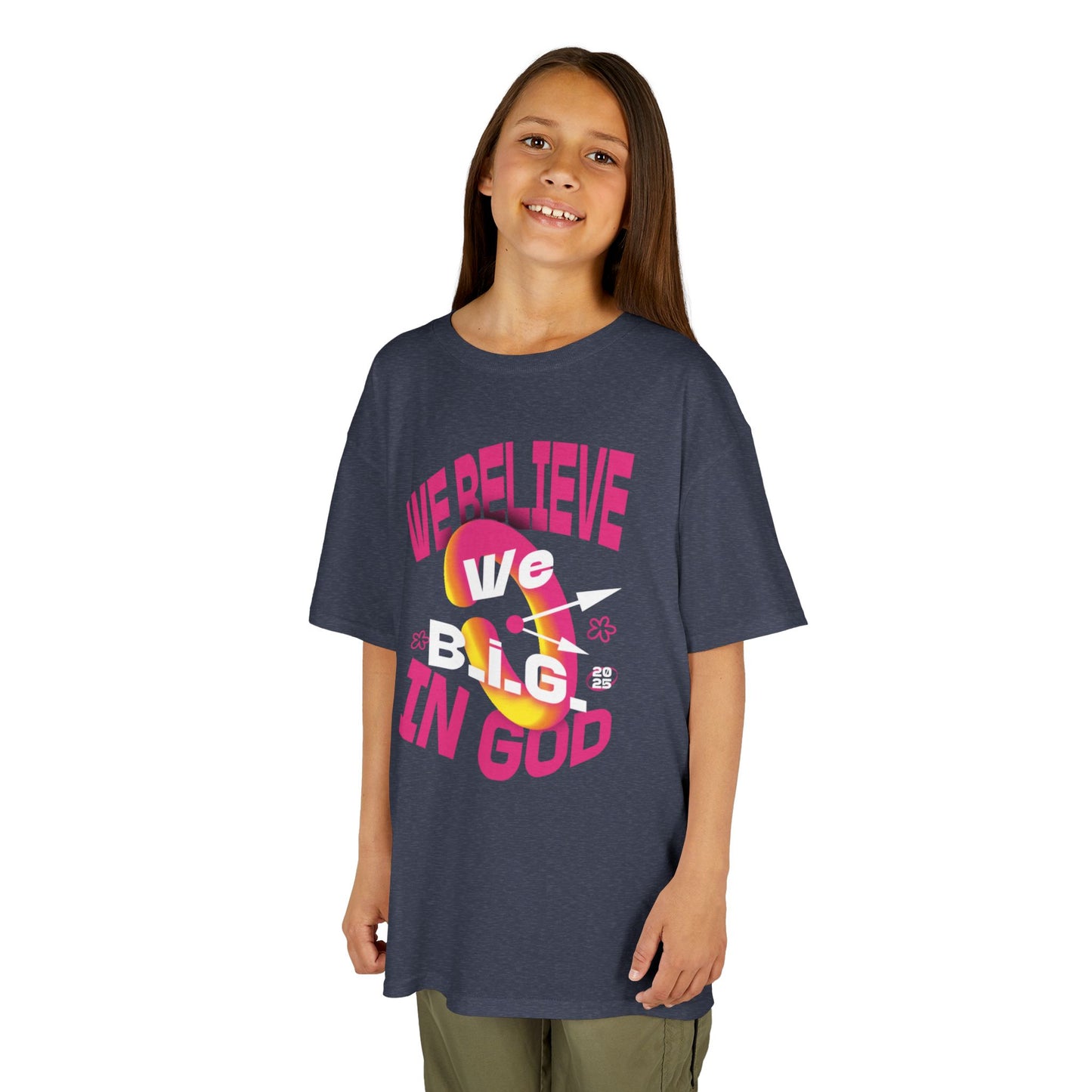 We B.i.G. Children —Faith-Inspiring Kids Heavy Cotton™ Tee - Perfect for Church, Family Gatherings, Gifts, Birthday Parties, Religious Celebrations