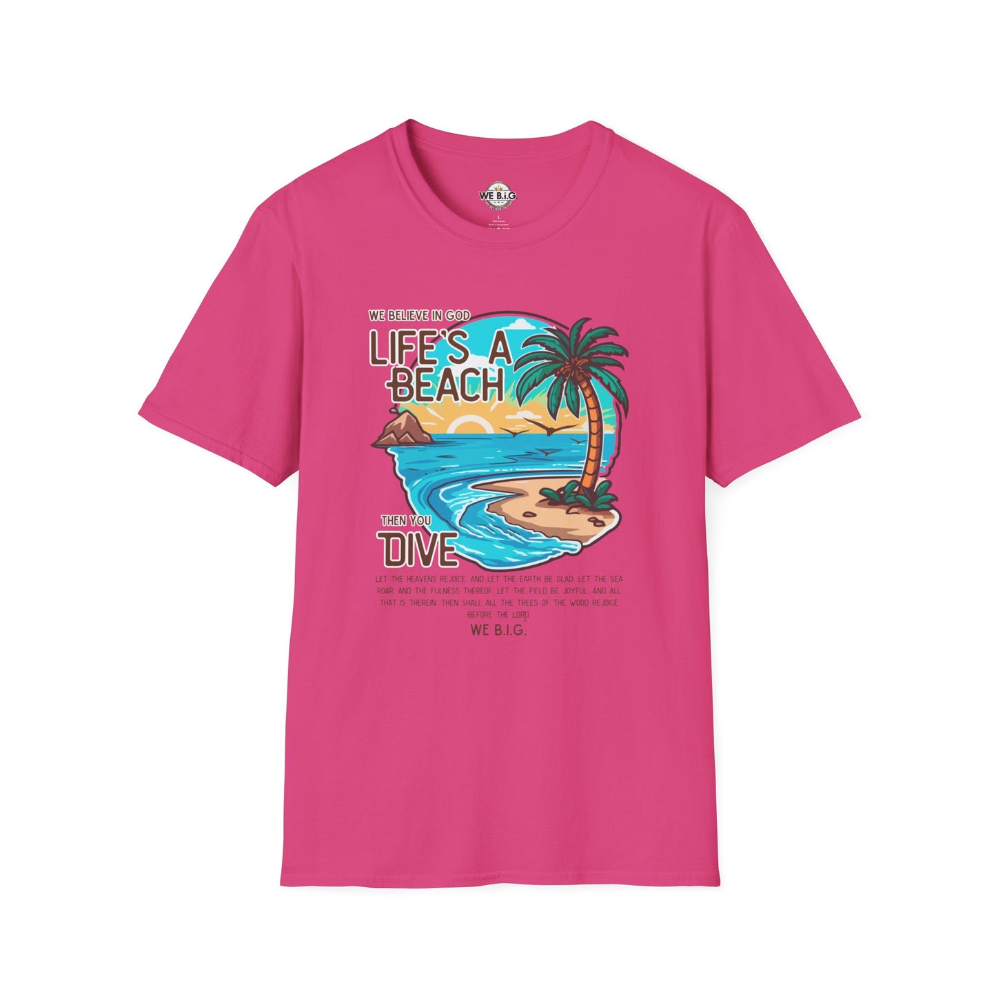 "Life's a Beach, Then You Dive—Beach Life Unisex T-Shirt - Summer Vibes Tee, Vacation Shirt, Gift for Beach Lovers, Coastal Apparel, Island Life Clothing