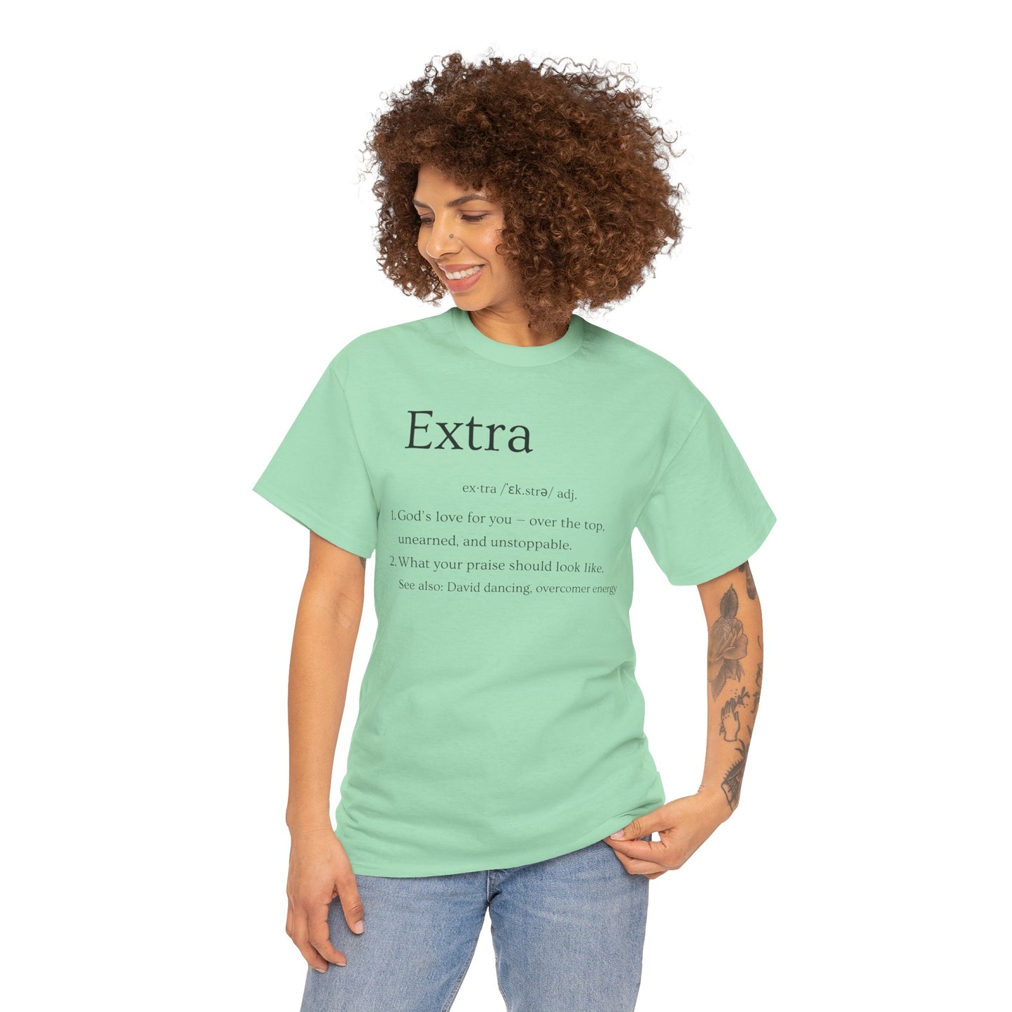 EXTRA Definition—Unisex Cotton Tee: Extra Motivation & Big Beliefs, Inspirational Graphic T-Shirt, Casual Wear, Gift for Friends, Everyday Comfort