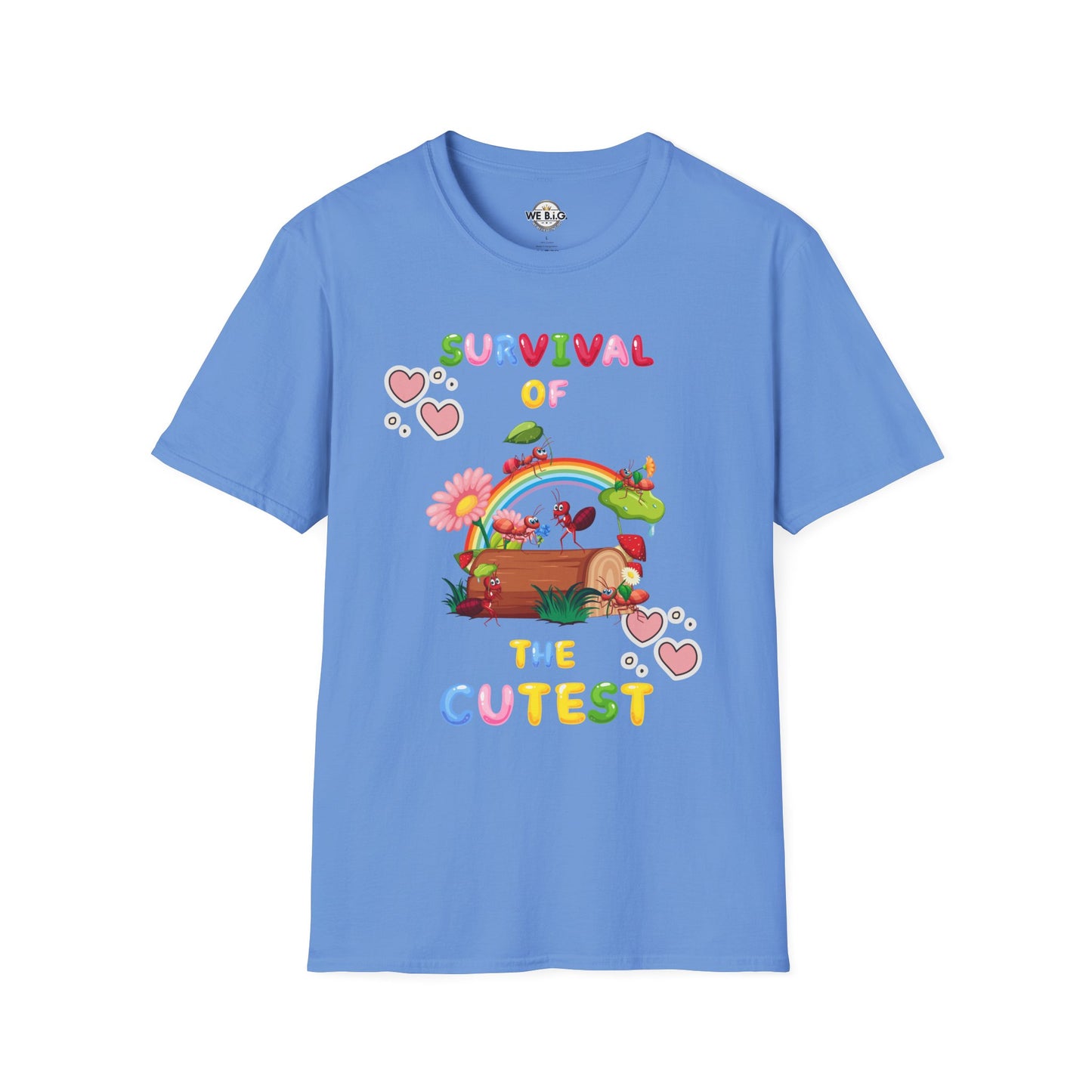 Survival of the Cutest T-Shirt, Cute Animal T-Shirt, Gift for Kids, Rainbow Shirt, Fun Graphic Tee, Spring Fashion