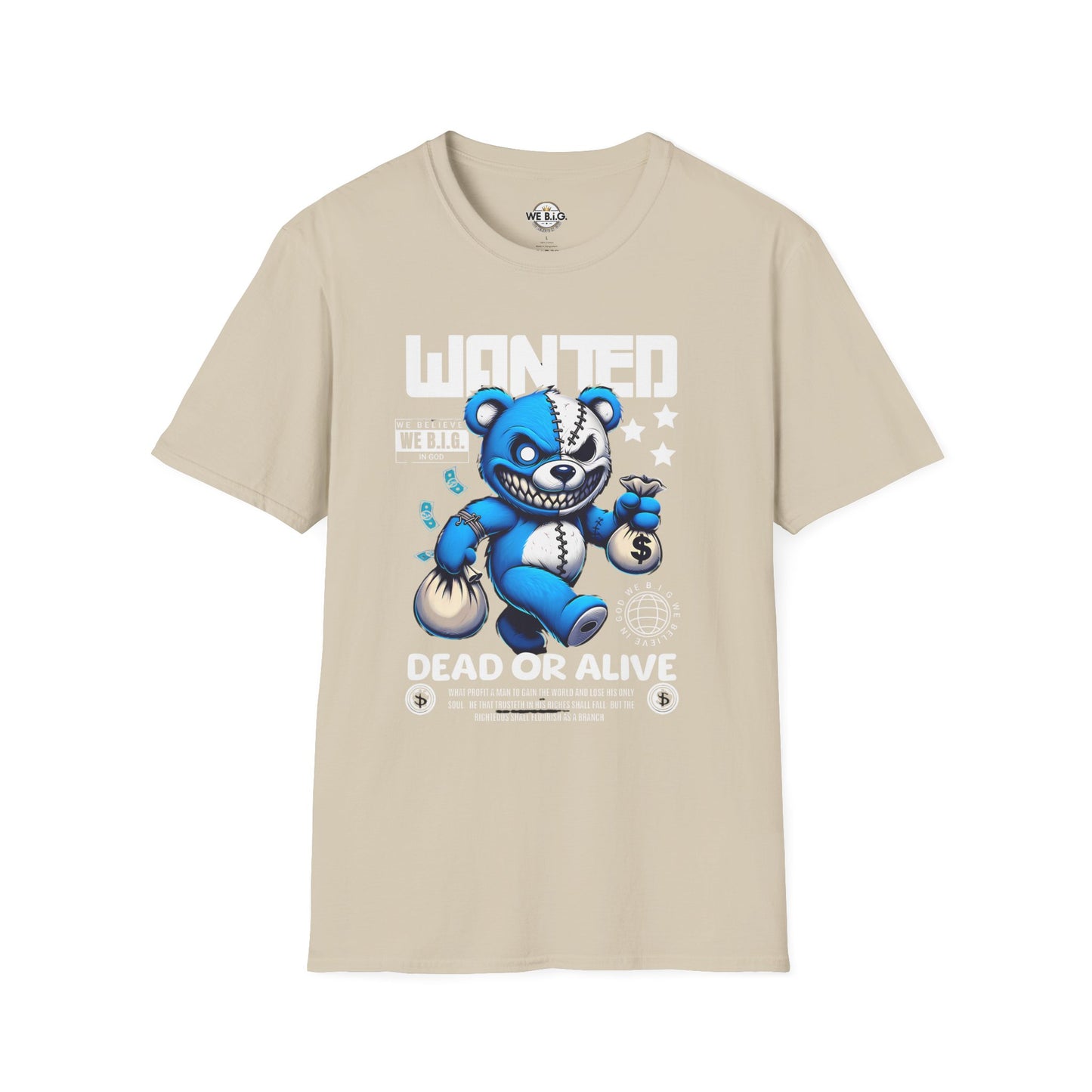 Wanted Bear Graphic T-Shirt | Unisex Softstyle Tee for Casual Wear, Perfect Gift for Birthdays, Holidays, and Everyday Style