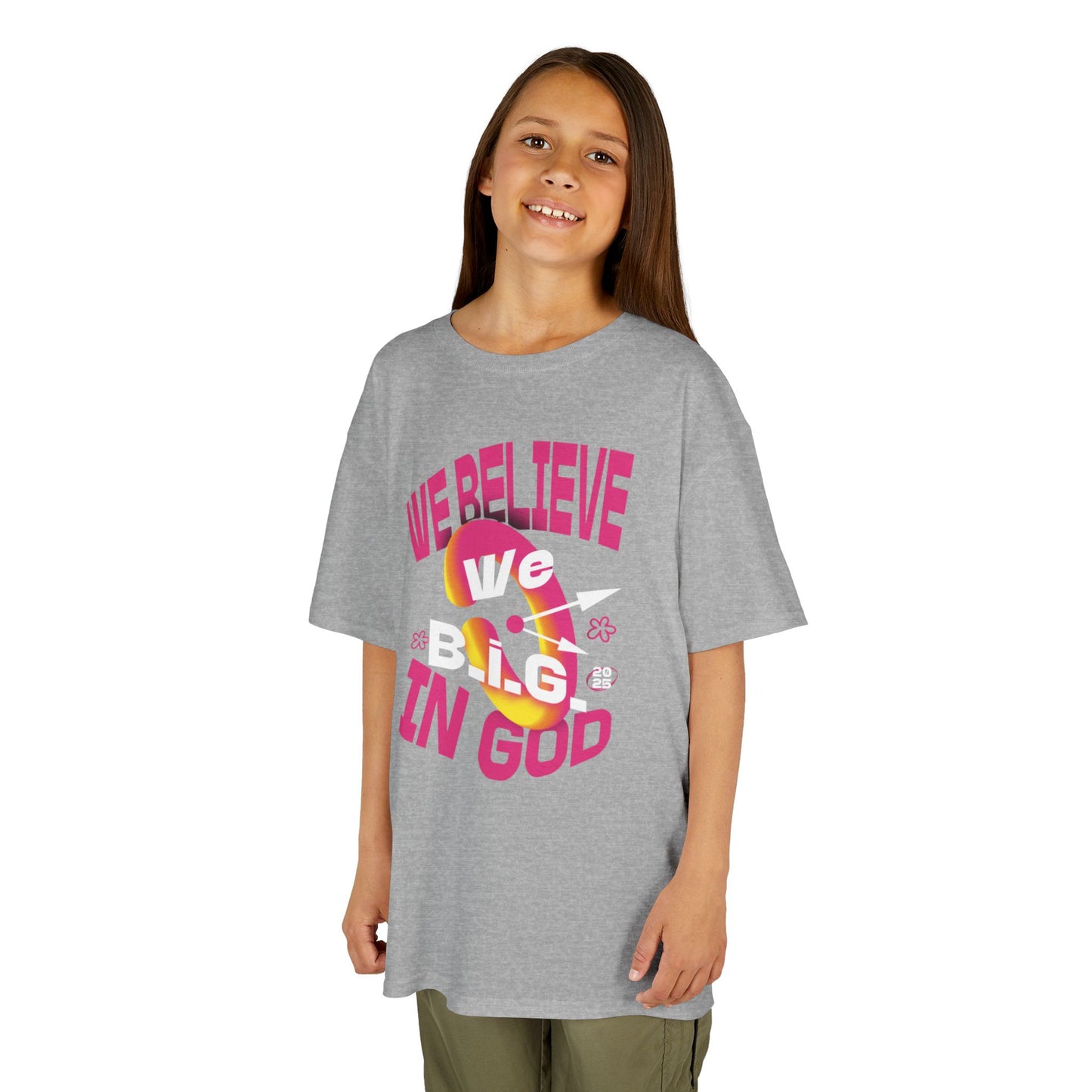 We B.i.G. Children —Faith-Inspiring Kids Heavy Cotton™ Tee - Perfect for Church, Family Gatherings, Gifts, Birthday Parties, Religious Celebrations