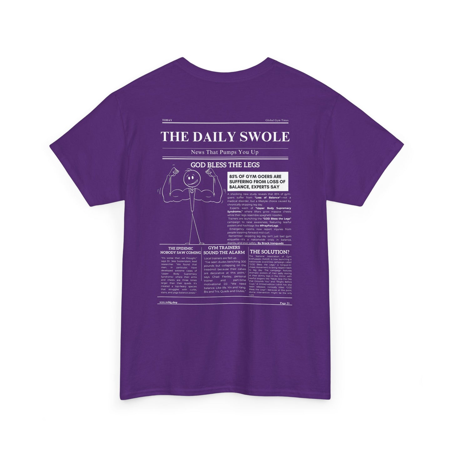 The Daily Swole - God Bless The Legs—Funny Tee