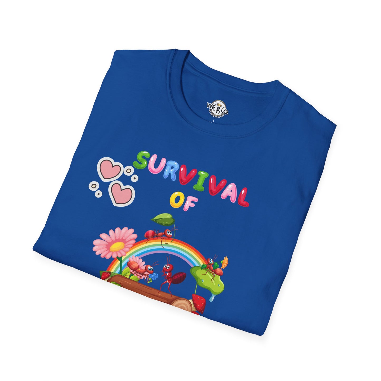 Survival of the Cutest T-Shirt, Cute Animal T-Shirt, Gift for Kids, Rainbow Shirt, Fun Graphic Tee, Spring Fashion