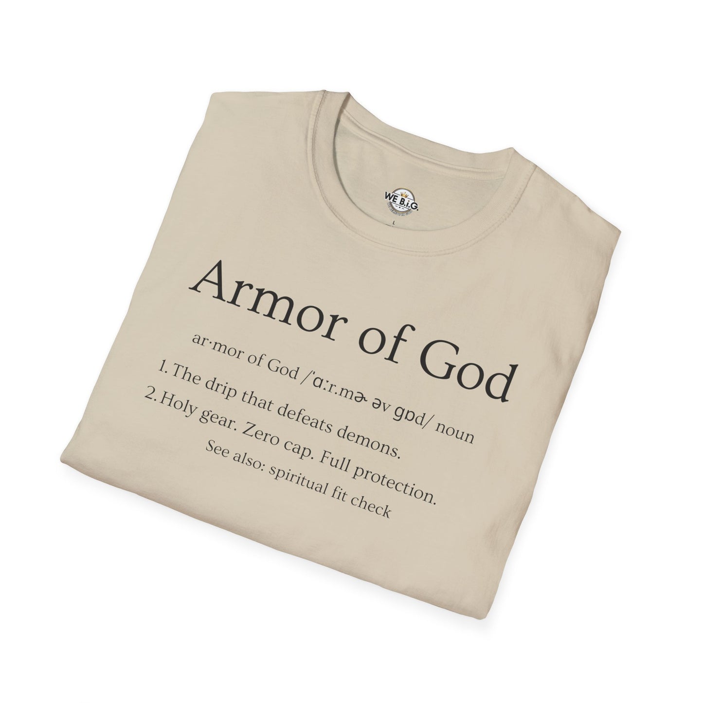 Armor of God Definition—Faith-Based Unisex T-Shirt - Armor of God & WE B.I.G. Design, Inspirational Gift, Christian Apparel, Religious Tee, Mens/Womens Casual Wear