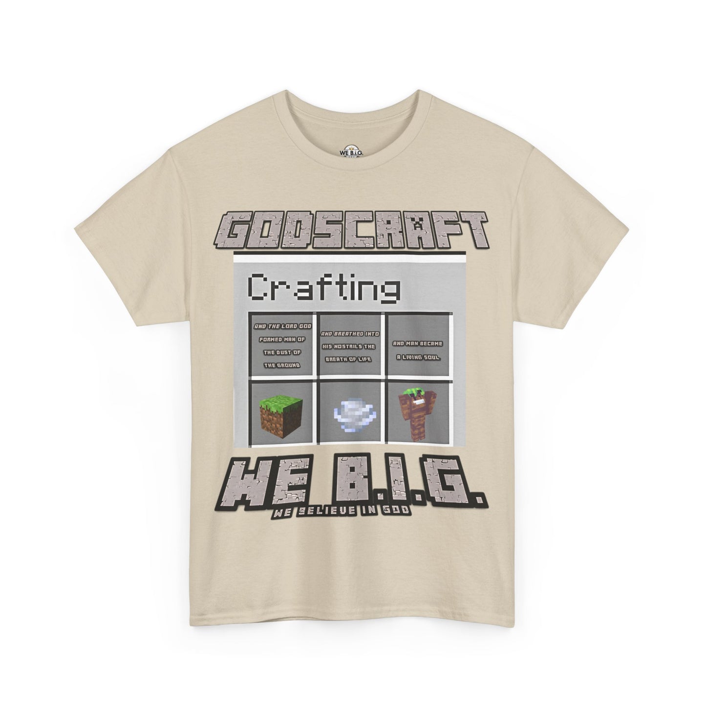Godscraft Crafting Tee, Gamer Shirt, Minecraft Apparel, Fun Casual Top, Creative Gift for Gamers