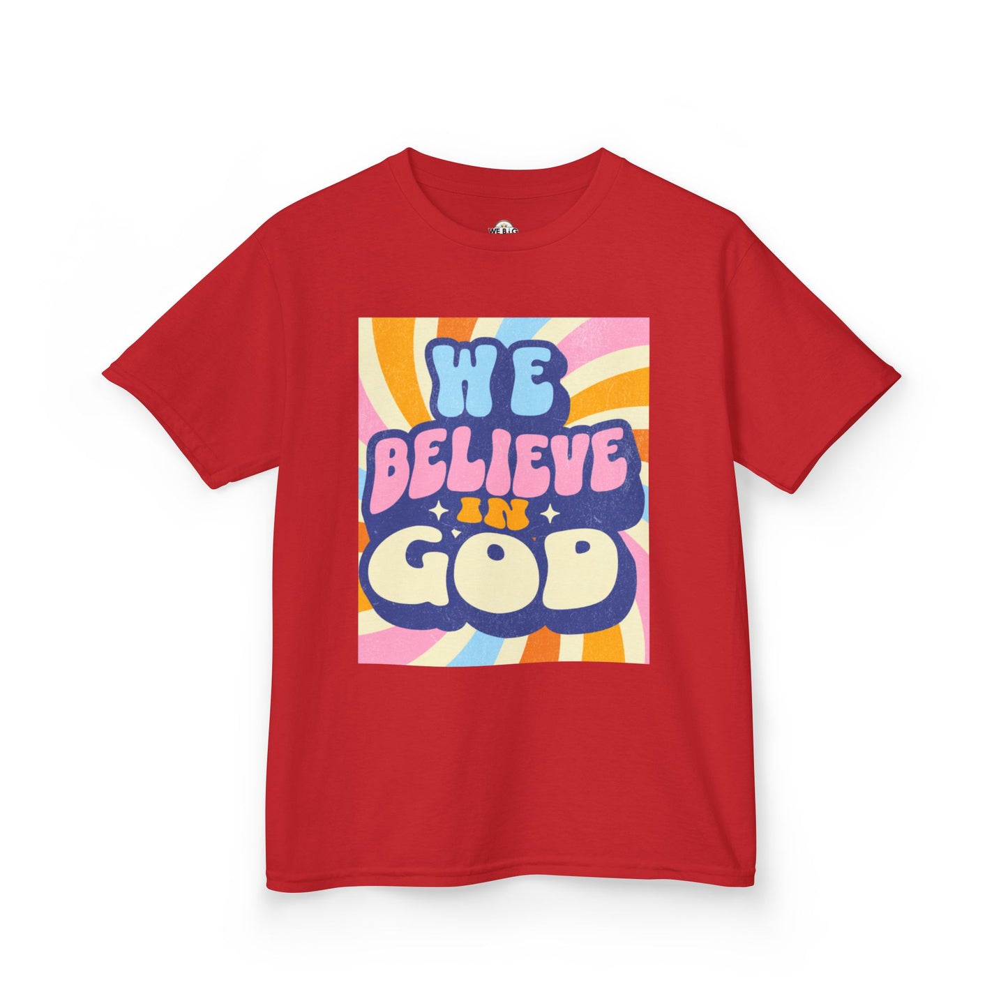 'We Believe in GOD' - Fun Cotton Shirt for Celebrations, Faith-Based Events, Everyday Wear
