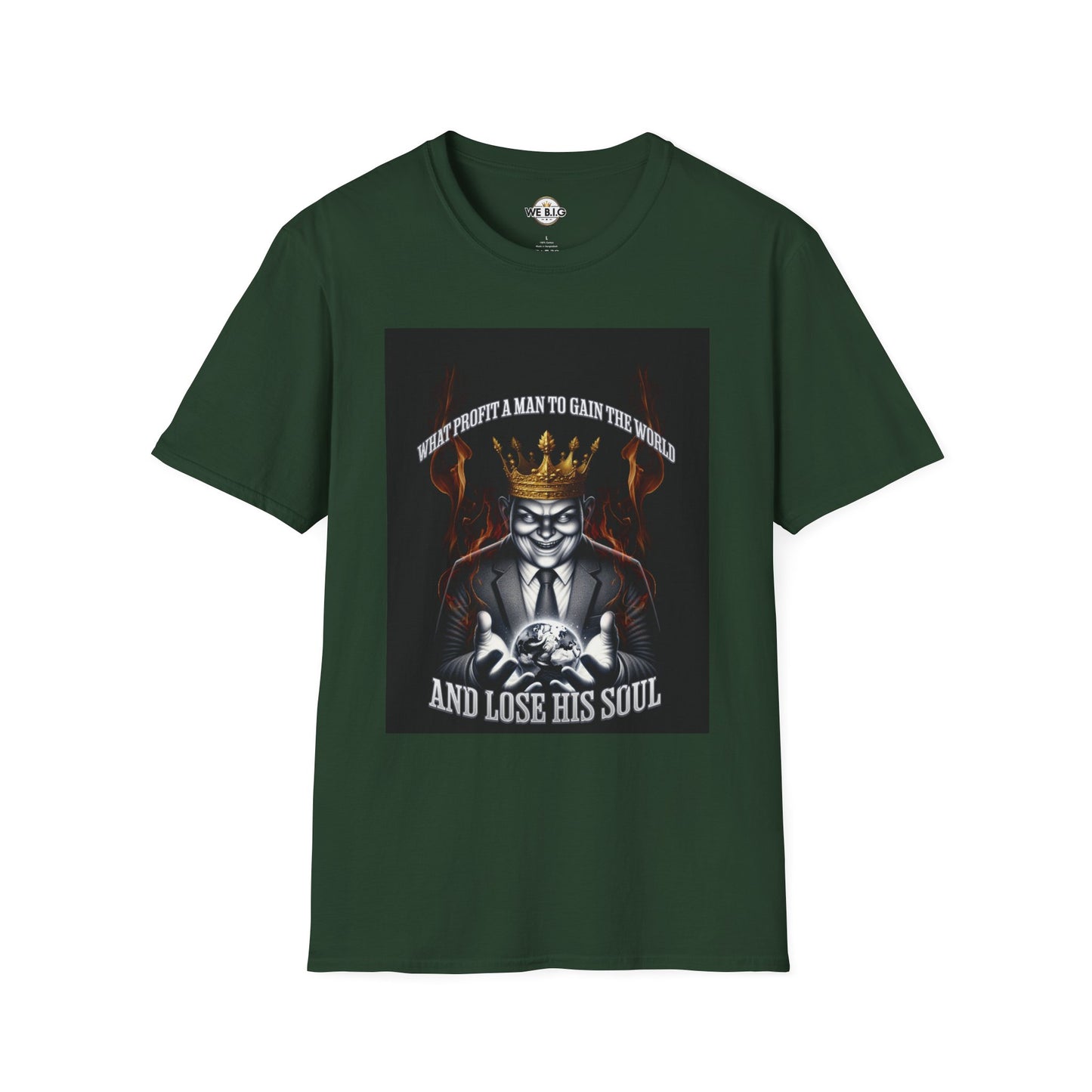 What Profit a Man to Gain The World—Bold Graphic Tee for Unique Individuals | Statement Shirt, Casual Wear, Gift for Him/Her, Trendy Fashion, Motivational Quote