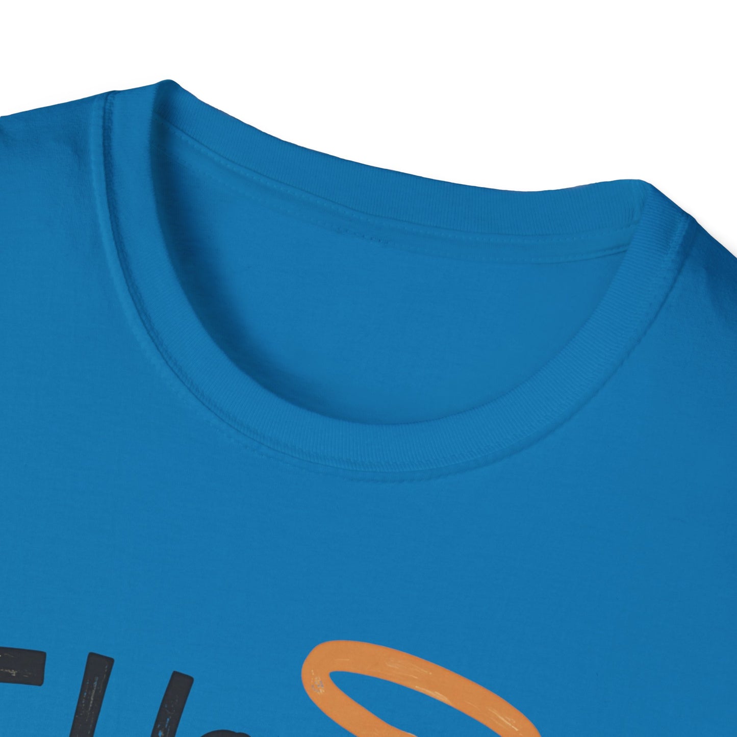 Funny Christian Slogan Unisex T-Shirt - I Love Jesus, But Some of Y'all Pushin' It (Blue & Golden)