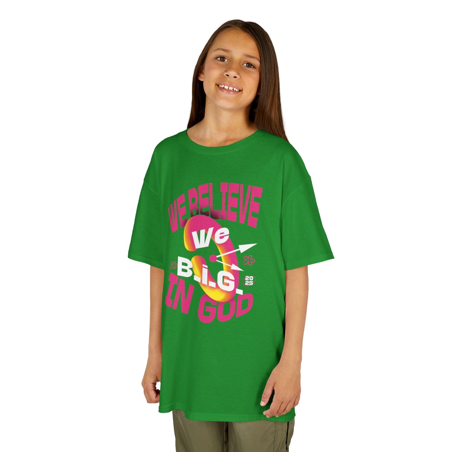 We B.i.G. Children —Faith-Inspiring Kids Heavy Cotton™ Tee - Perfect for Church, Family Gatherings, Gifts, Birthday Parties, Religious Celebrations