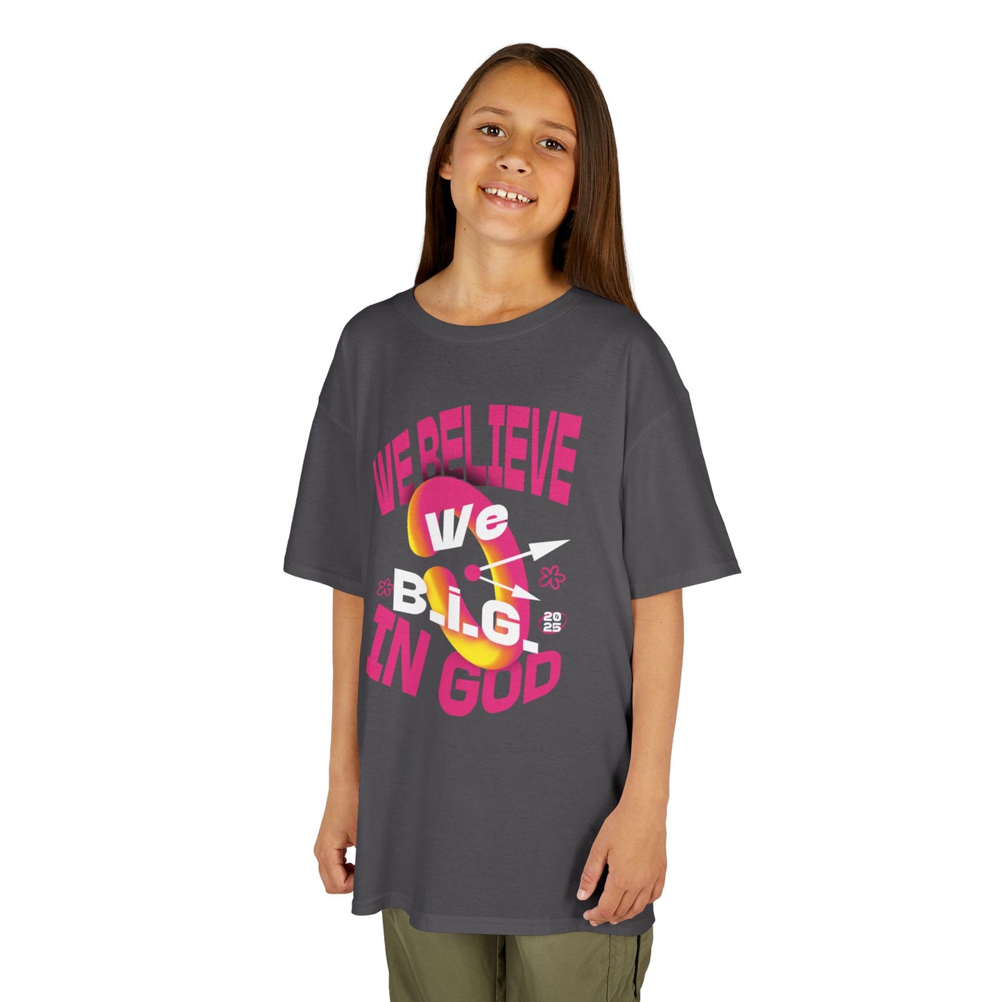 We B.i.G. Children —Faith-Inspiring Kids Heavy Cotton™ Tee - Perfect for Church, Family Gatherings, Gifts, Birthday Parties, Religious Celebrations