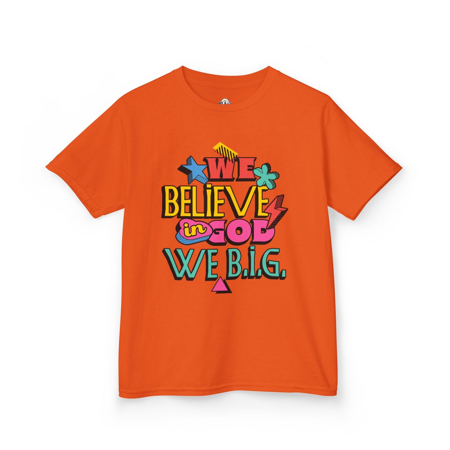 'We Believe in God, We B.I.G.' Motivational Shirt—Kids Inspirational Tee - Youth Casual Wear, Faith-Based, Birthday Gift, Everyday Outfit