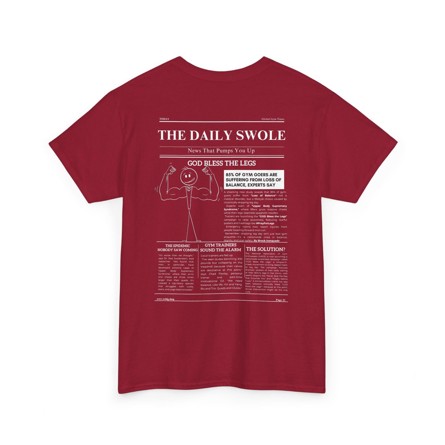 The Daily Swole - God Bless The Legs—Funny Tee