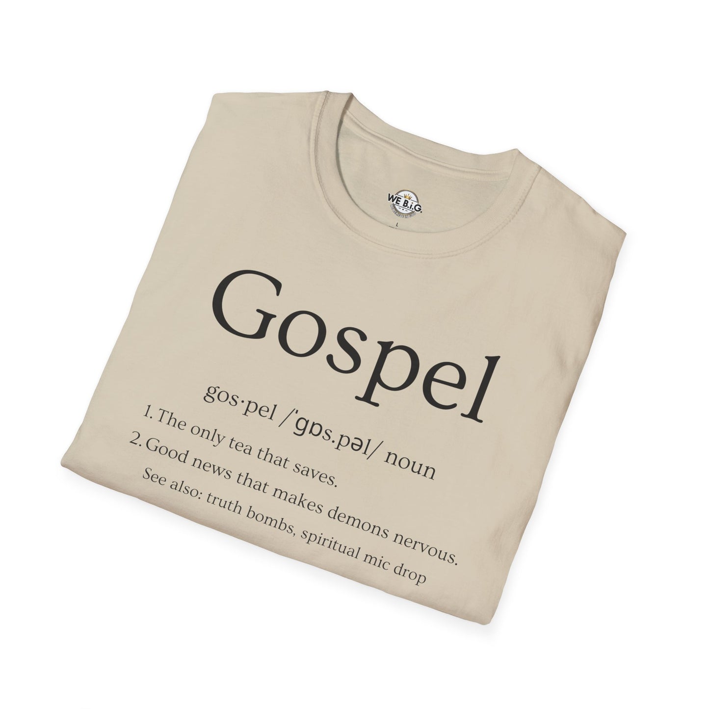 Gospel Definition T-Shirt - Unisex Softstyle, Faith Apparel, Inspirational Gift, Christian Wear, Religious Merchandise
