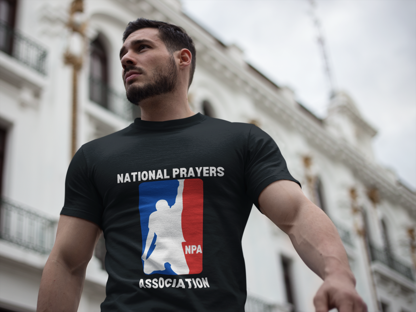 National Prayers Association Graphic T-Shirt—Unisex Softstyle Tee - , Faith-Based Apparel, Religious Gift, Casual Wear, Spiritual Style