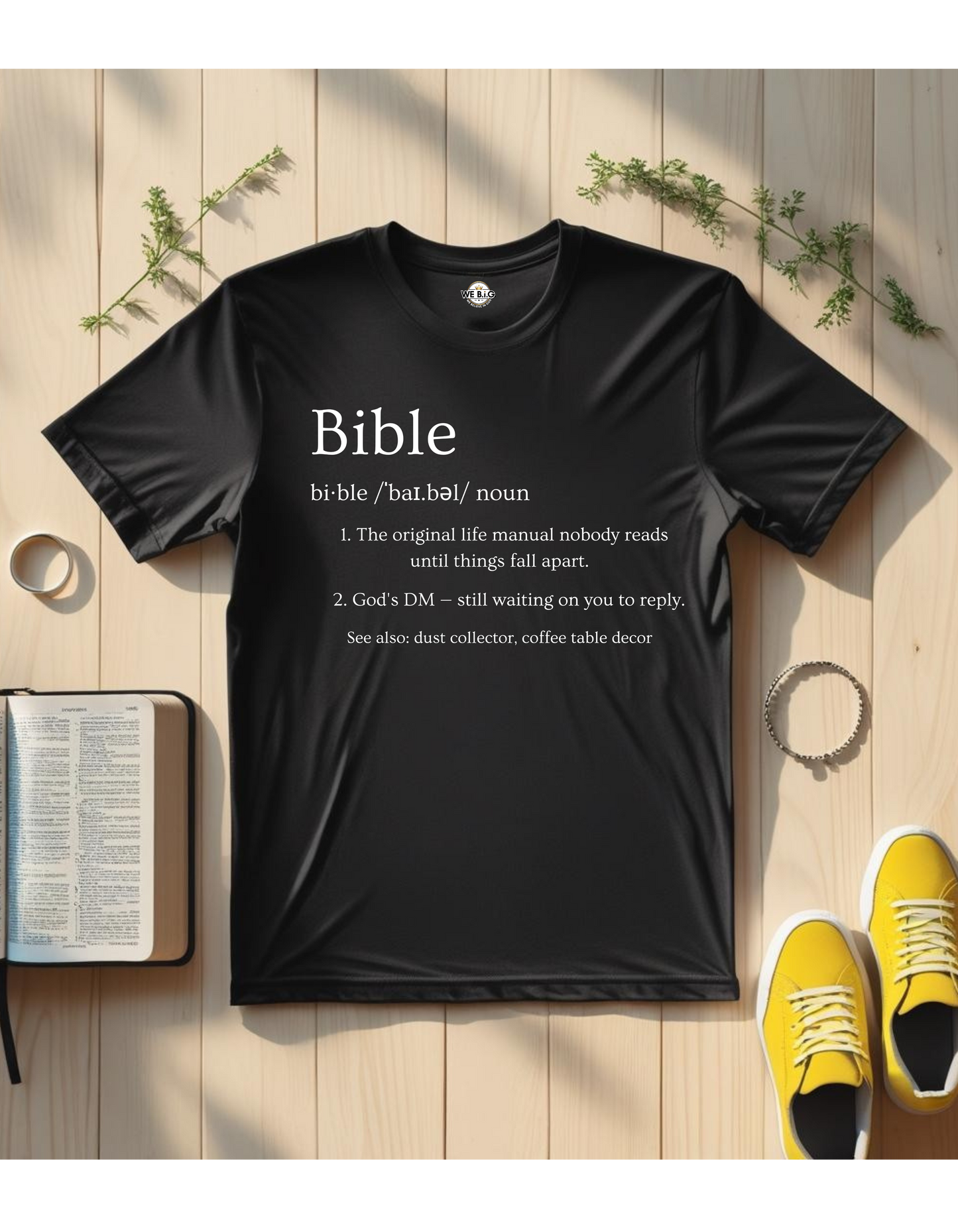Bible (Funny/Clever Definition)—Inspirational Unisex T-Shirt, Motivational Christian Wear, Faith-Based Apparel, Bible Quote Tee, Gift for Believers, Casual Faith Fashion