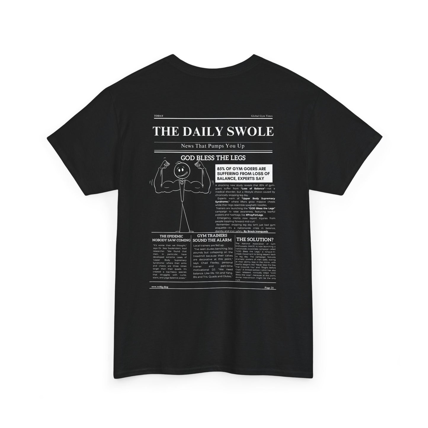 The Daily Swole - God Bless The Legs—Funny Tee