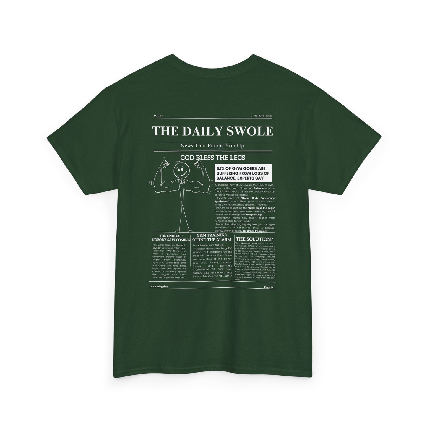 The Daily Swole - God Bless The Legs—Funny Tee