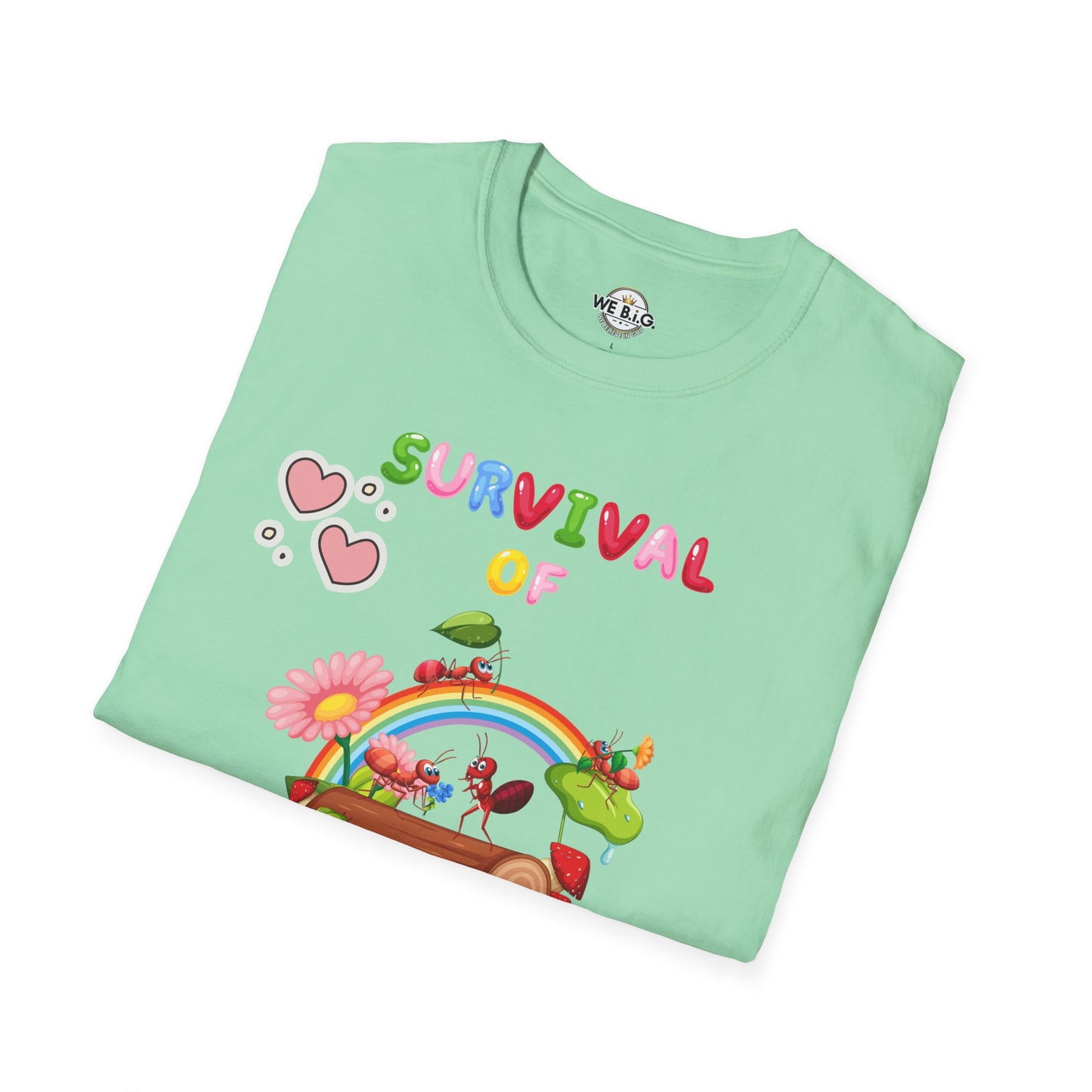 Survival of the Cutest T-Shirt, Cute Animal T-Shirt, Gift for Kids, Rainbow Shirt, Fun Graphic Tee, Spring Fashion
