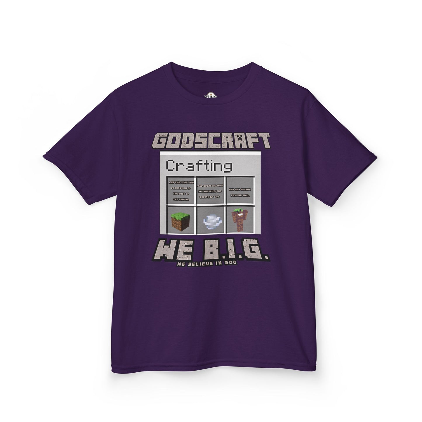 Kids Gaming Tee - Minecraft Crafting Design, Perfect Gift for Gamers, Birthday, Everyday Wear, Casual Fun, Kids Apparel