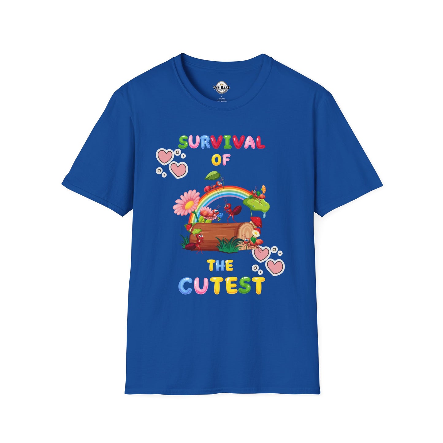 Survival of the Cutest T-Shirt, Cute Animal T-Shirt, Gift for Kids, Rainbow Shirt, Fun Graphic Tee, Spring Fashion