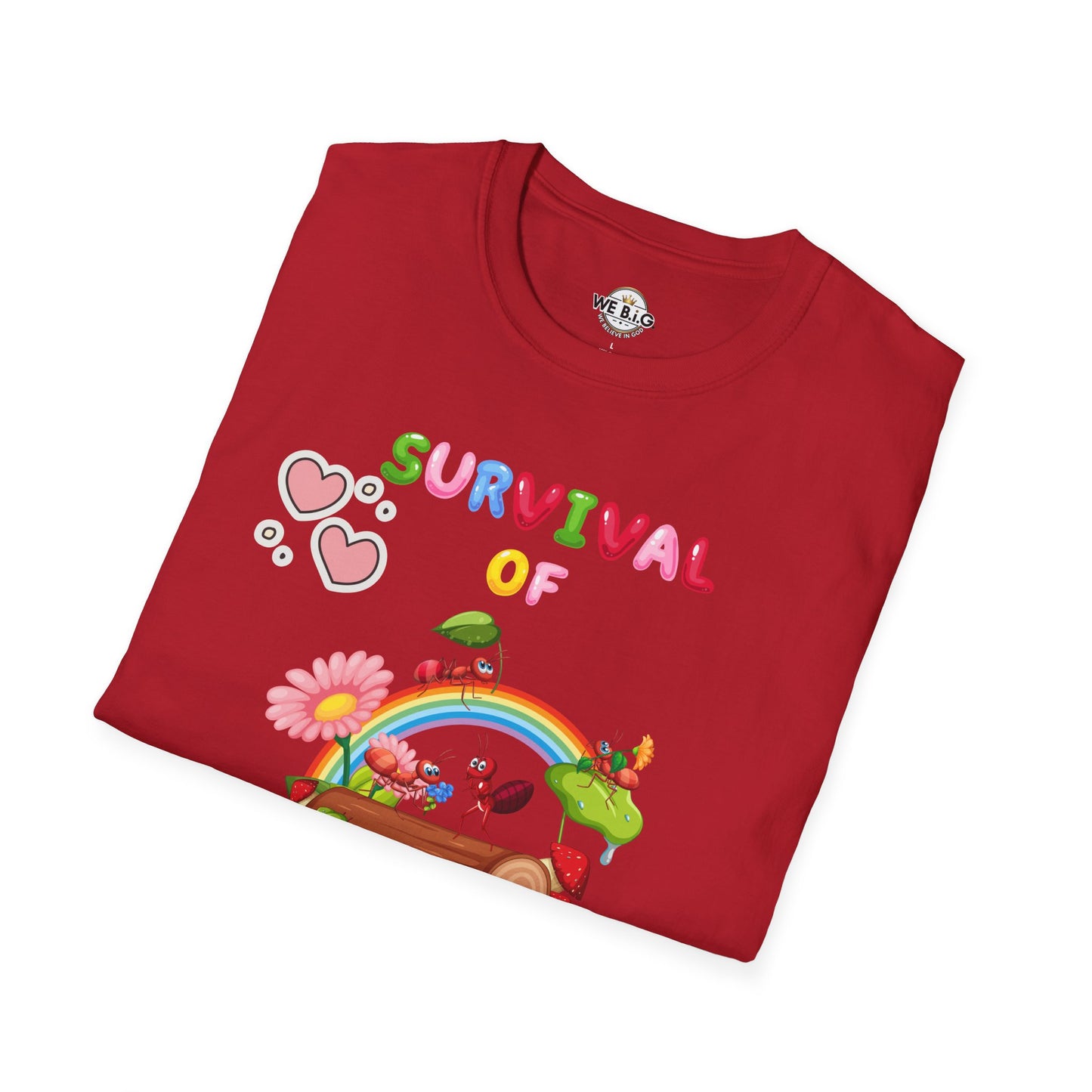 Survival of the Cutest T-Shirt, Cute Animal T-Shirt, Gift for Kids, Rainbow Shirt, Fun Graphic Tee, Spring Fashion