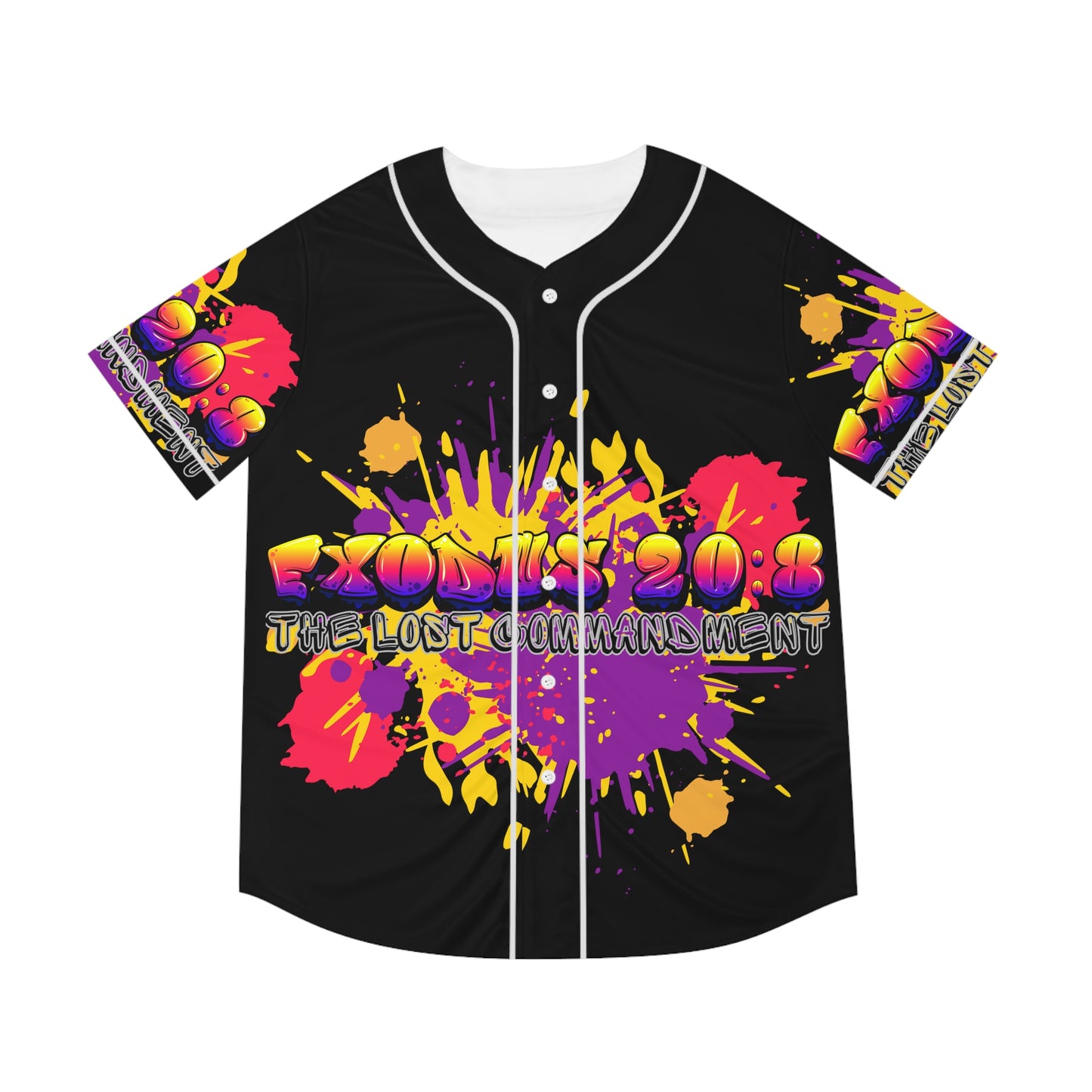 "The Lost Commandment" Baseball Jersey - Bold Exodus 20:8 Design, Sportswear, Summer Style, Casual Outfit, Gift for Sports Fans, Streetwear