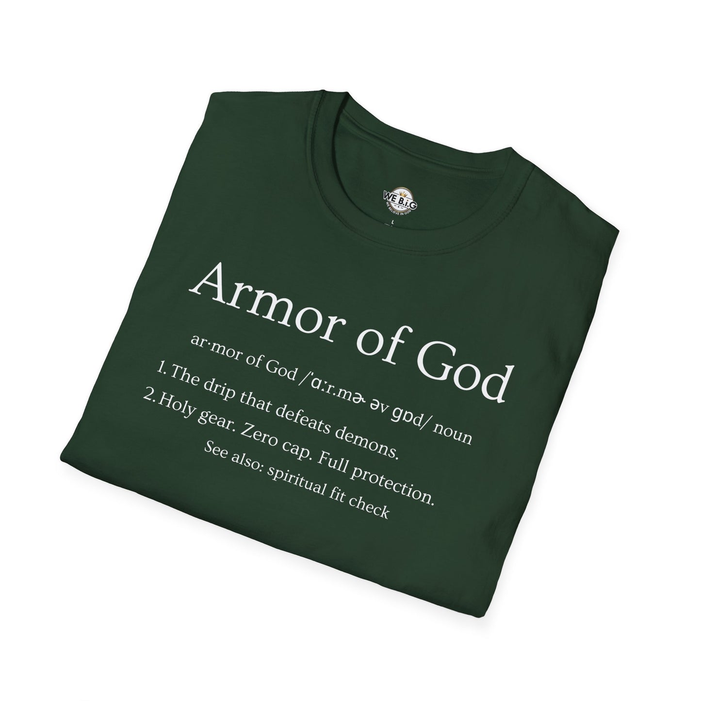Armor of God Definition—Faith-Based Unisex T-Shirt - Armor of God & WE B.I.G. Design, Inspirational Gift, Christian Apparel, Religious Tee, Mens/Womens Casual Wear