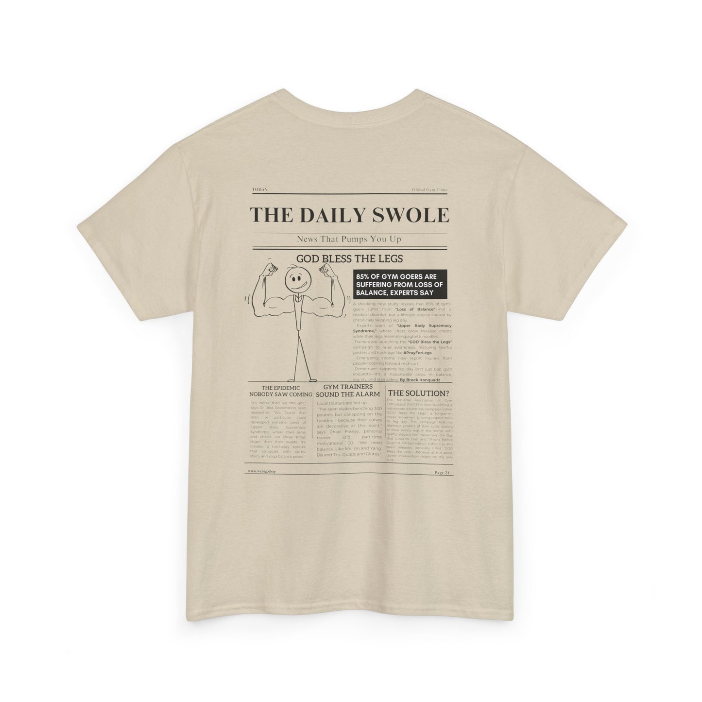 The Daily Swole - God Bless The Legs—Funny Tee