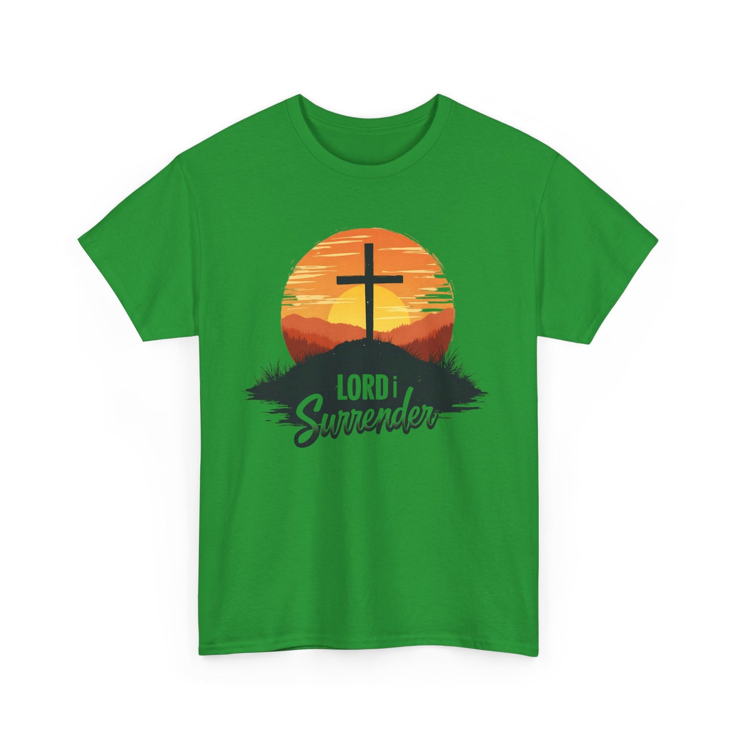 Lord I Surrender Shirt—Christian Faith Tee, Unisex Heavy Cotton Tee, Inspirational Apparel, Perfect for Worship and Gift Giving