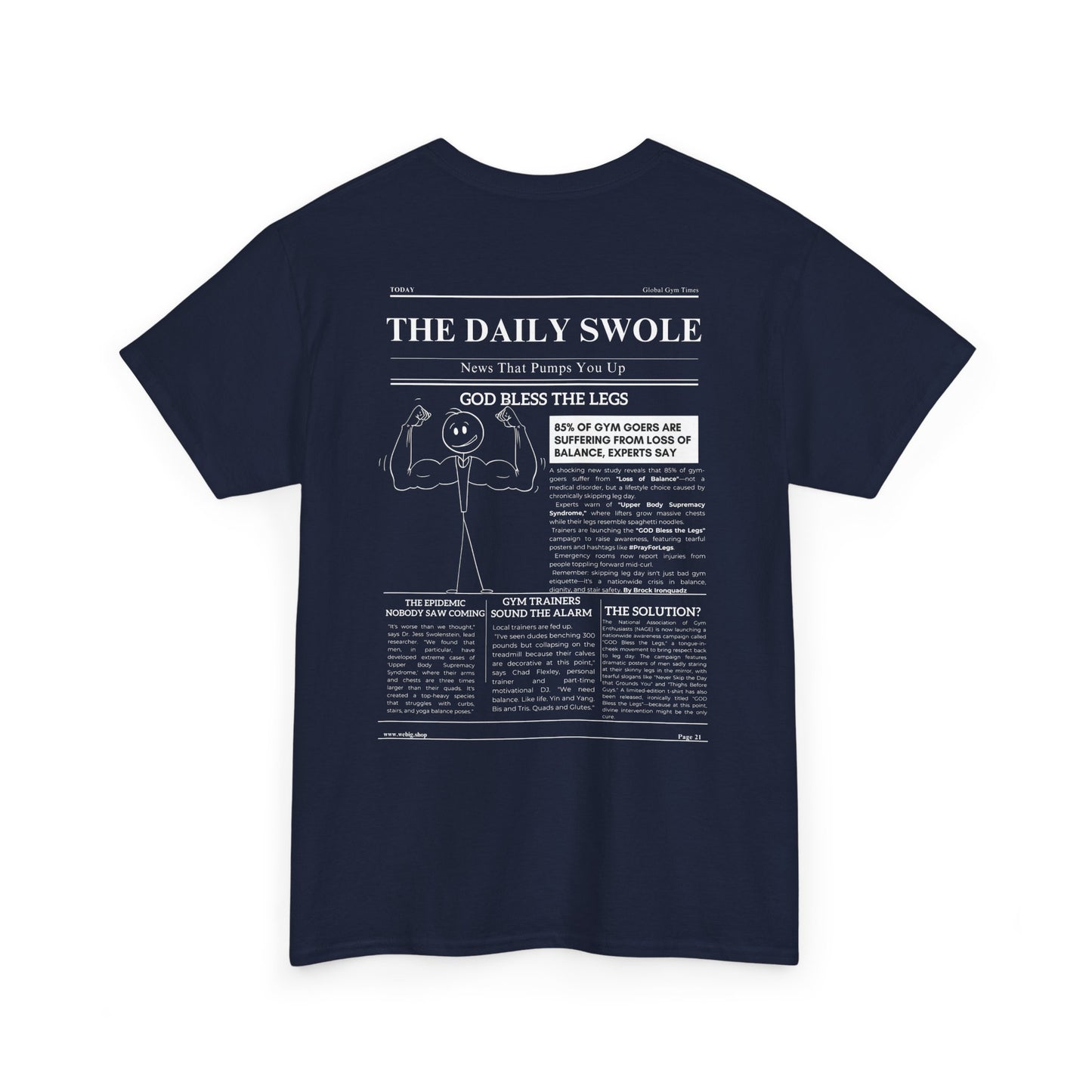 The Daily Swole - God Bless The Legs—Funny Tee