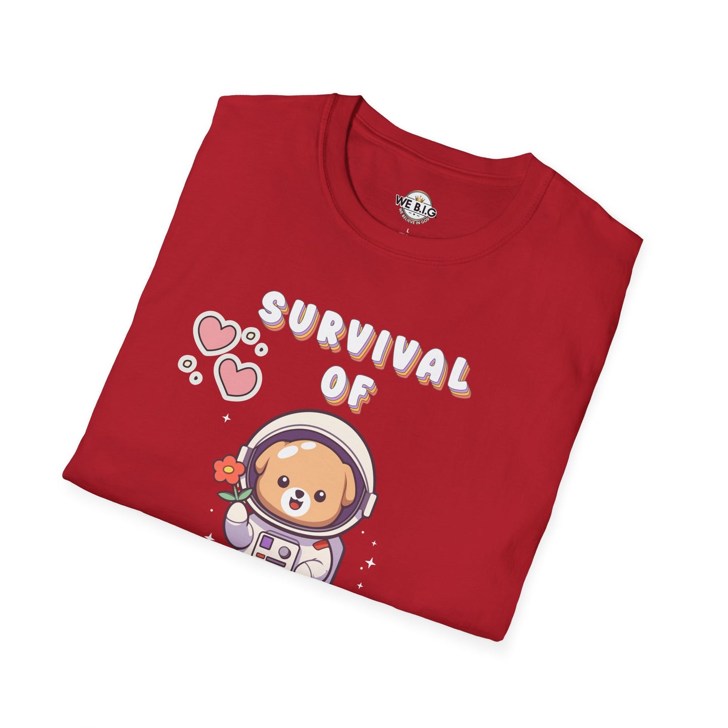 Survival of the Cutest T-Shirt | Cute Astronaut Tee for Kids & Adults | Perfect for Birthdays, Parties, Gifts, Casual Wear