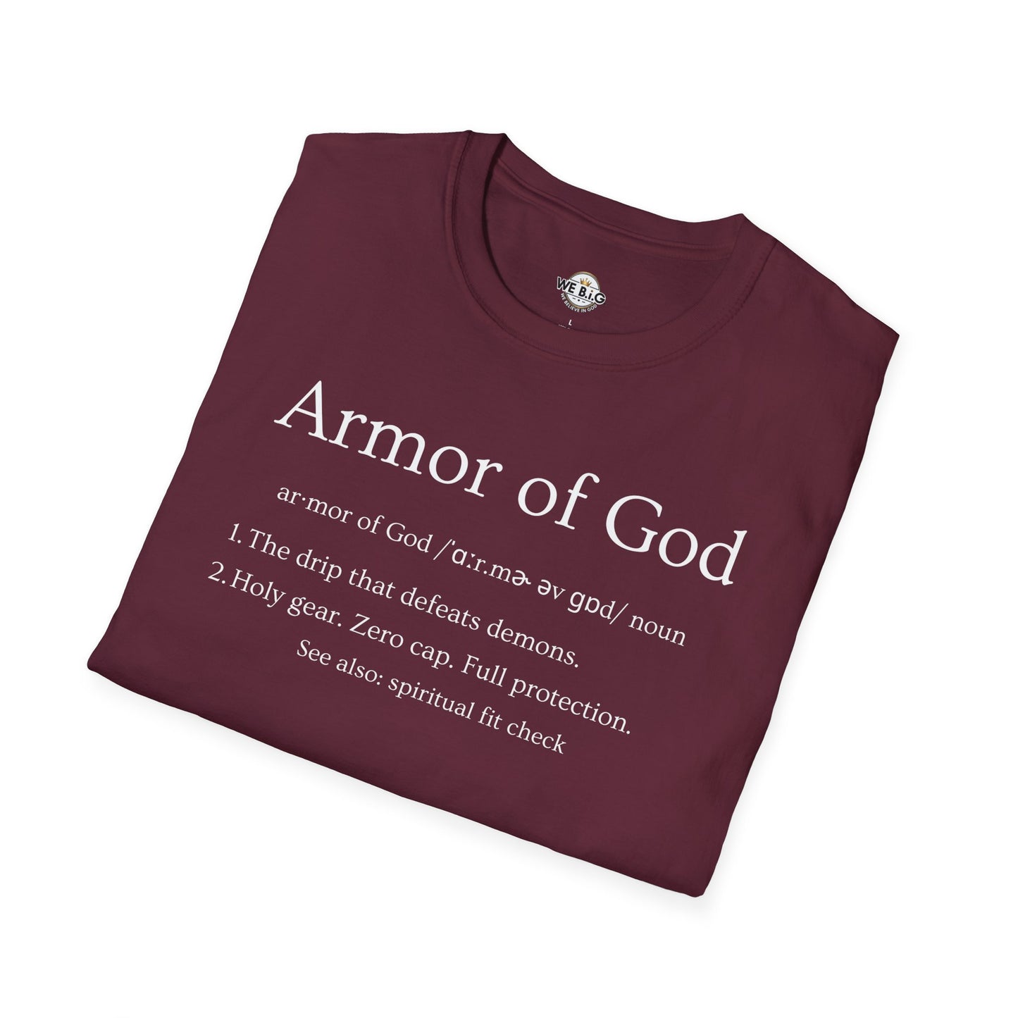 Armor of God Definition—Faith-Based Unisex T-Shirt - Armor of God & WE B.I.G. Design, Inspirational Gift, Christian Apparel, Religious Tee, Mens/Womens Casual Wear