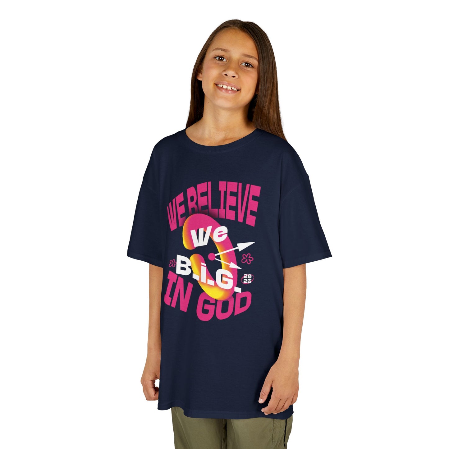 We B.i.G. Children —Faith-Inspiring Kids Heavy Cotton™ Tee - Perfect for Church, Family Gatherings, Gifts, Birthday Parties, Religious Celebrations